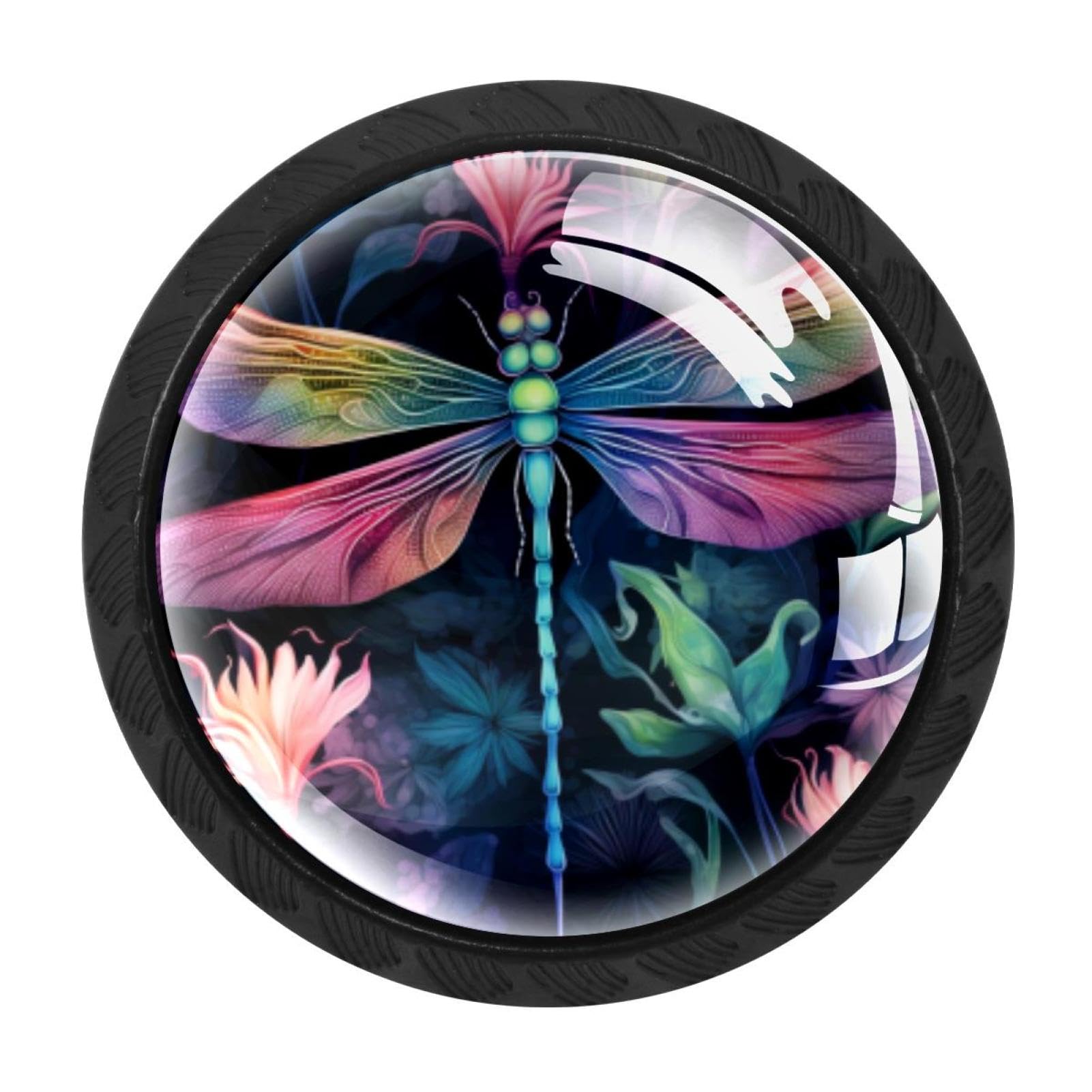 Chenzzzz Multicolored 10 4 Pack Dragonfly Kitchen Cabinet Knobs Drawer Knobs Dresser Knobs Matte Black Zinc Knobs Drawer Pulls Door Knobs Dresser Drawer Handles Knobs For Dresser Drawers