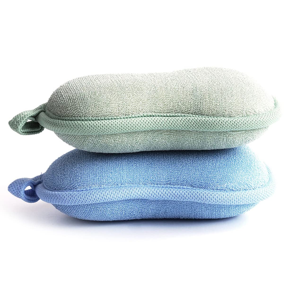 Beavorty 2 Set Di Spugne Da Bagno Bifacciali Spazzola Esfoliante Per Bambini Neonati Impugnatura Morbida E Confortevole Per La 4 Pezzi * 2