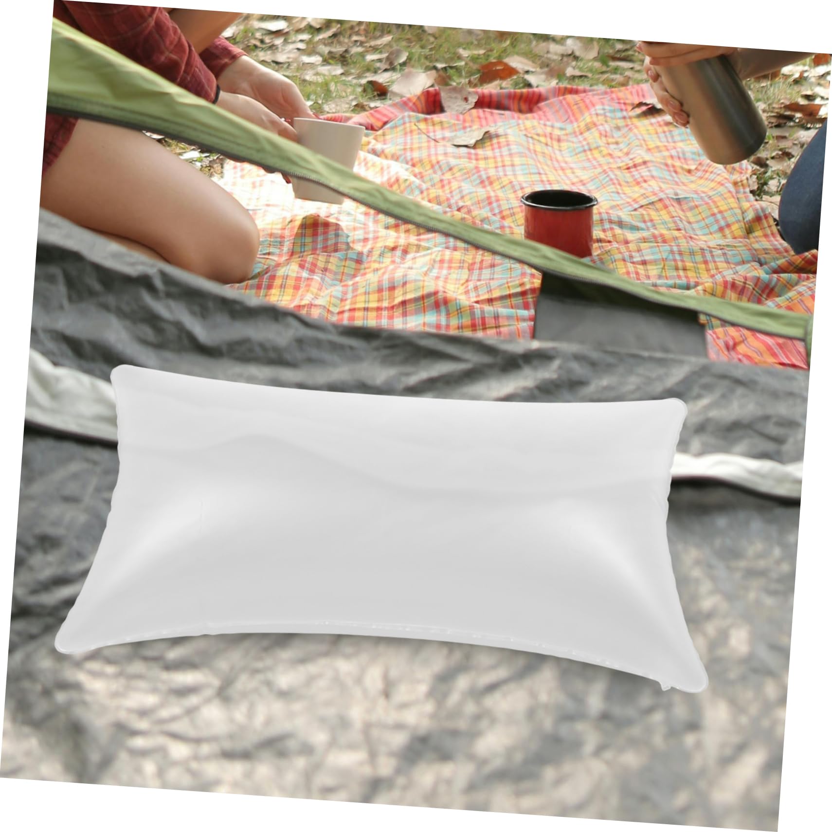 Garneck Portable Inflatable Pillow Decorative Throw Pillow for Home Outdoor Lumbar Inserts