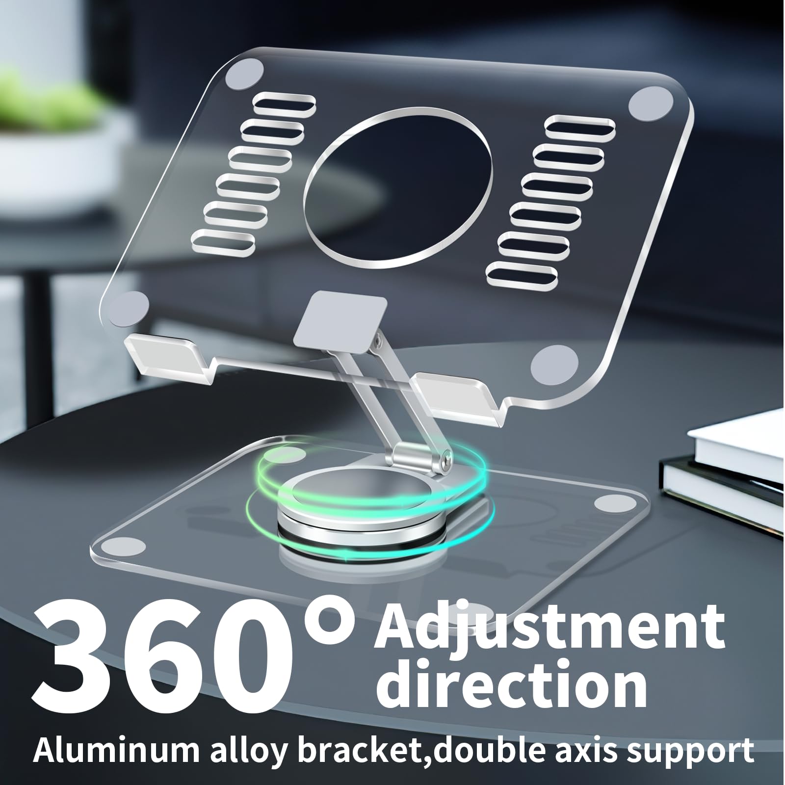 Supporto per tablet regolabile per scrivania, supporto pieghevole per iPad, compatibile con tablet da 4-12,9 pollici, monitor, PS, Switch, iPhone e Kindle