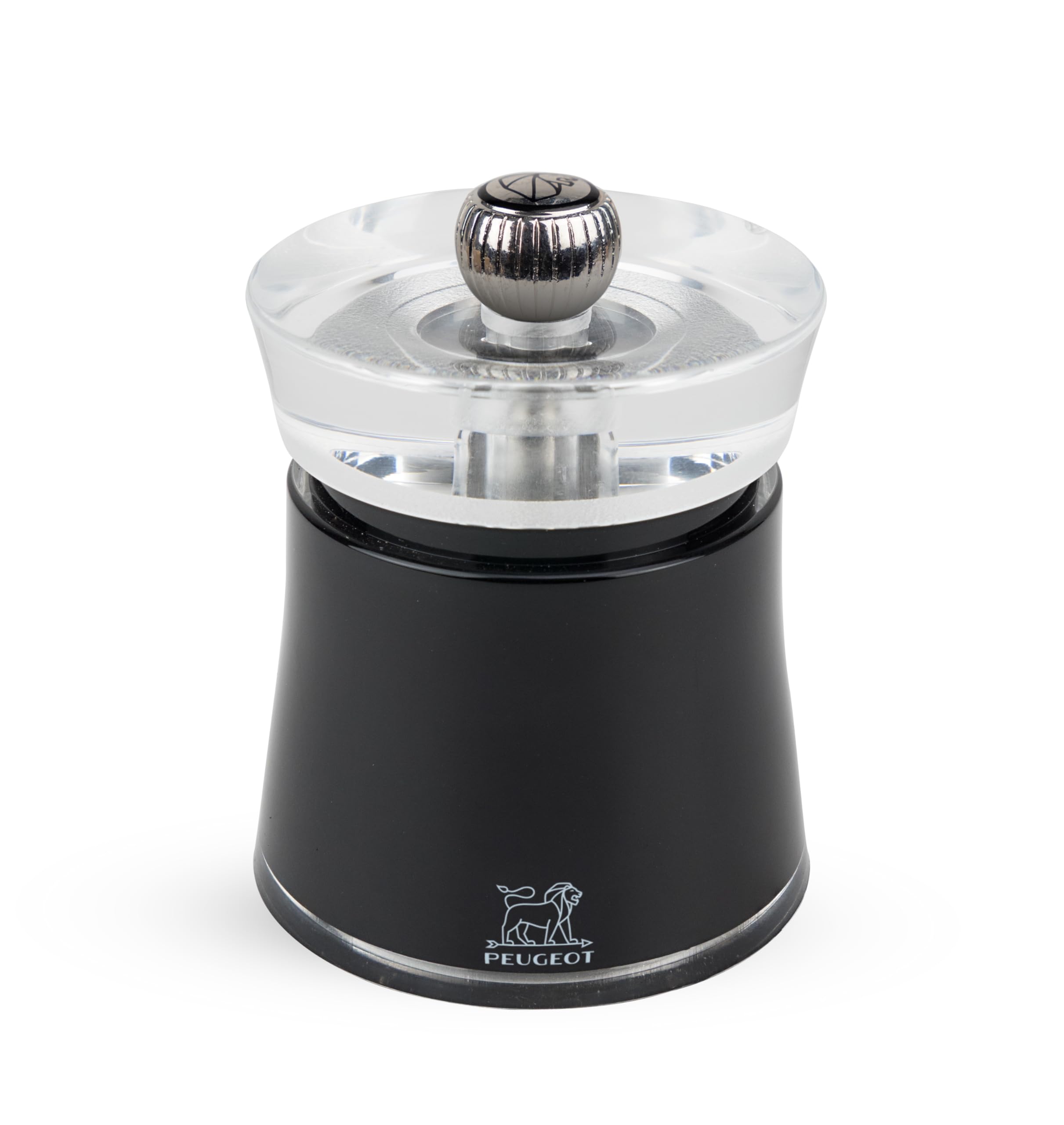 Peugeot Black - Bali 8 Cm Pepper Mill - Classic Grind System - Acrylic - Lifetime Guaranteed Mechanism - Made In France - Colour