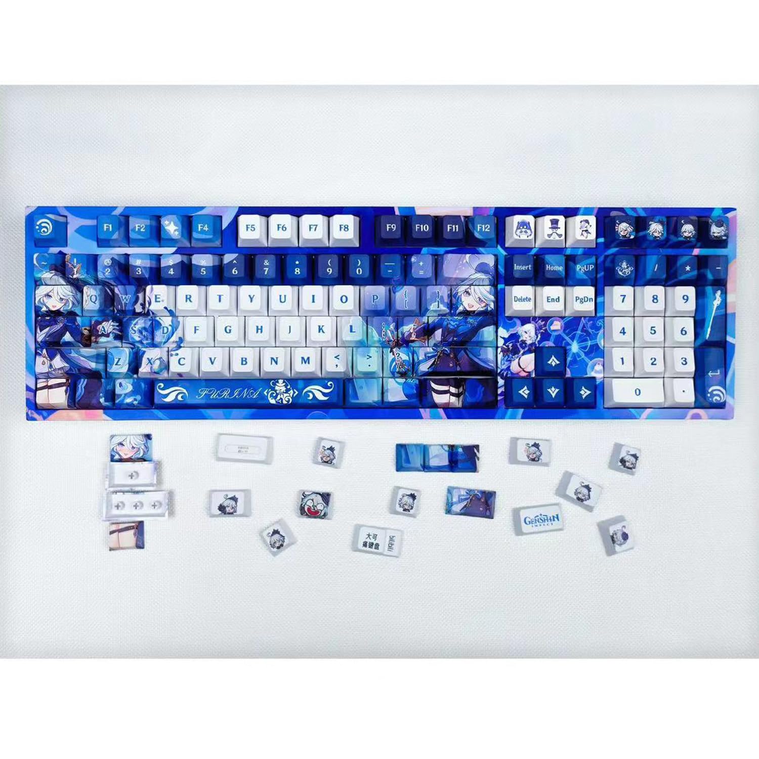 Amazon.co.jp: YHN 原神 周辺 フリーナ キーキャップ PBT染め 昇華 OEM