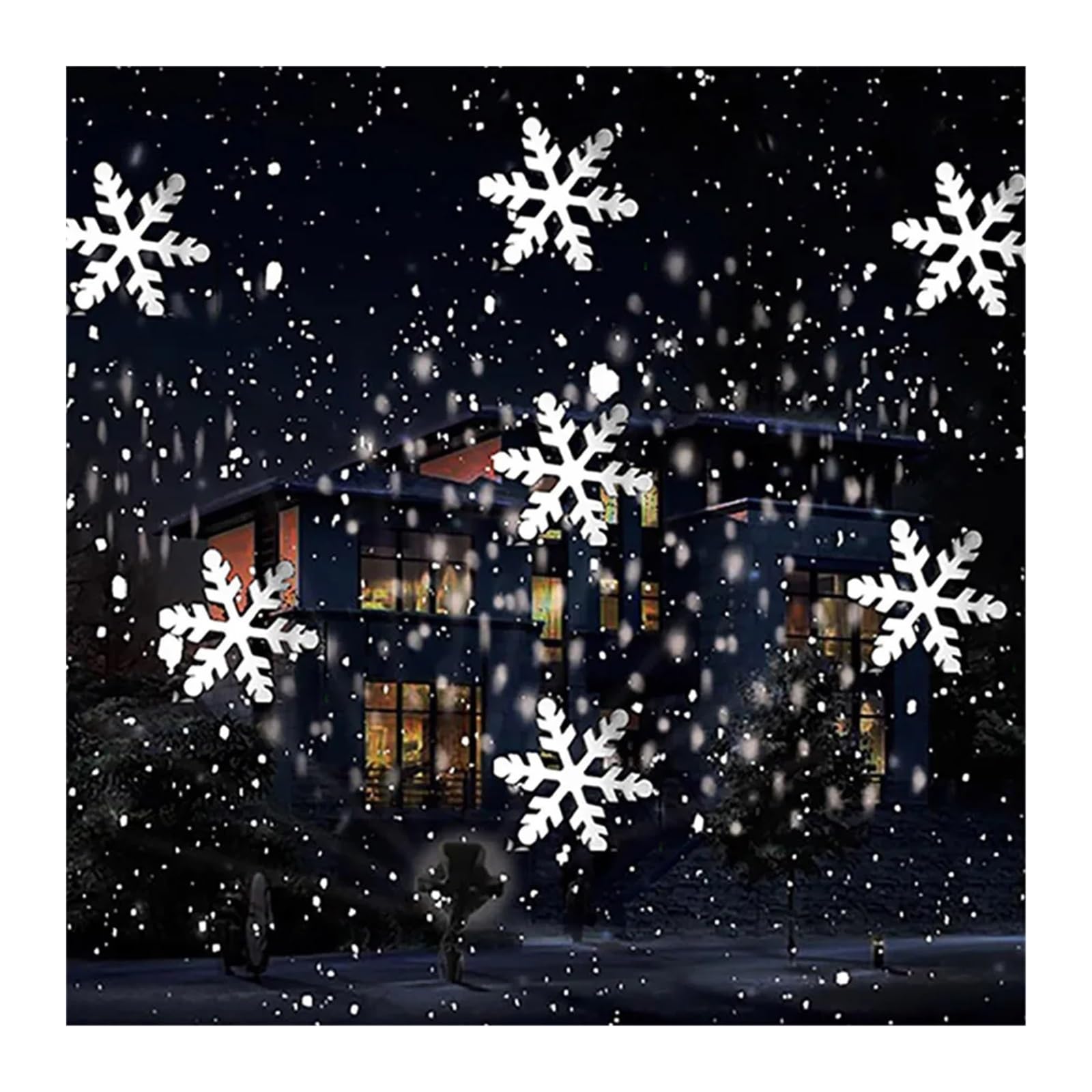 Projektor Weihnachten, LED Schneefall Projektor Lichter Weihnachten Schneeflocke Projektor Lampe Party Im Freien Hochzeit Schnee Fallende Landschaft Projektion Licht