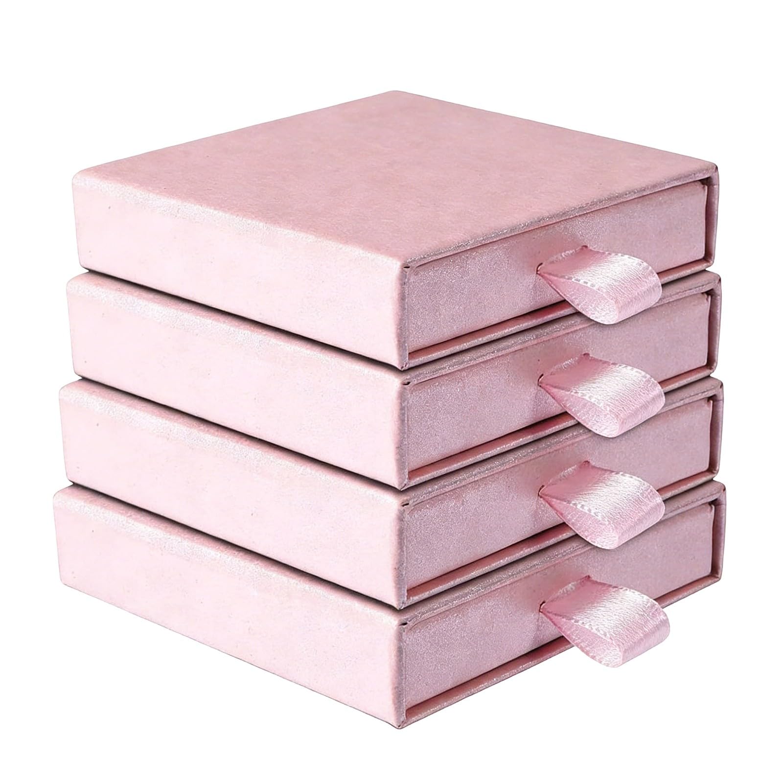 Piceioep 4Pcs Portable Jewelry Organiser Paper Storage Boxes Earrings Holder for Necklace Bracelets Brooch Jewelry Management Portable Holder
