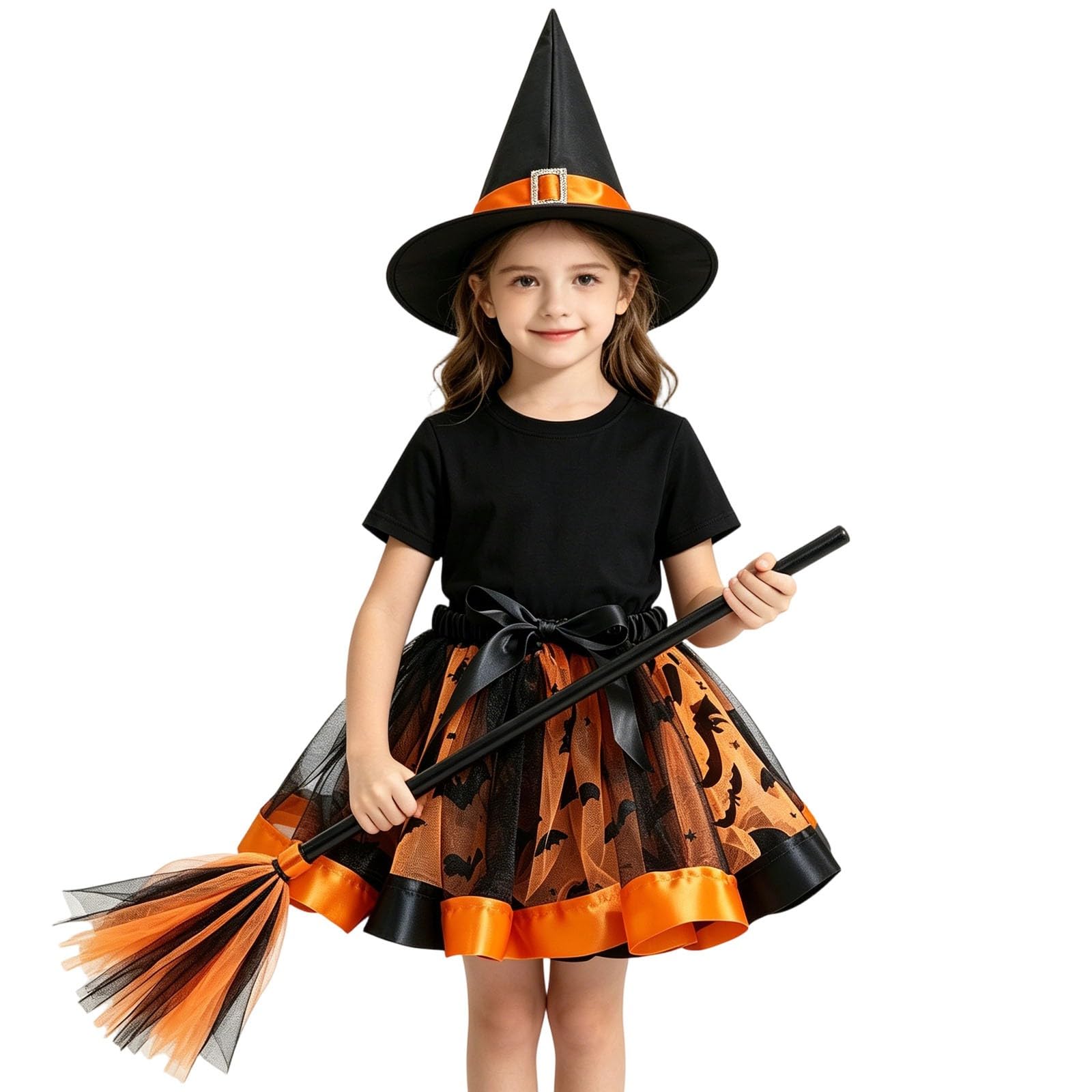 Witch Costume Kids Girls Set Halloween Cosplay Party Dress Up Toddler Fancy