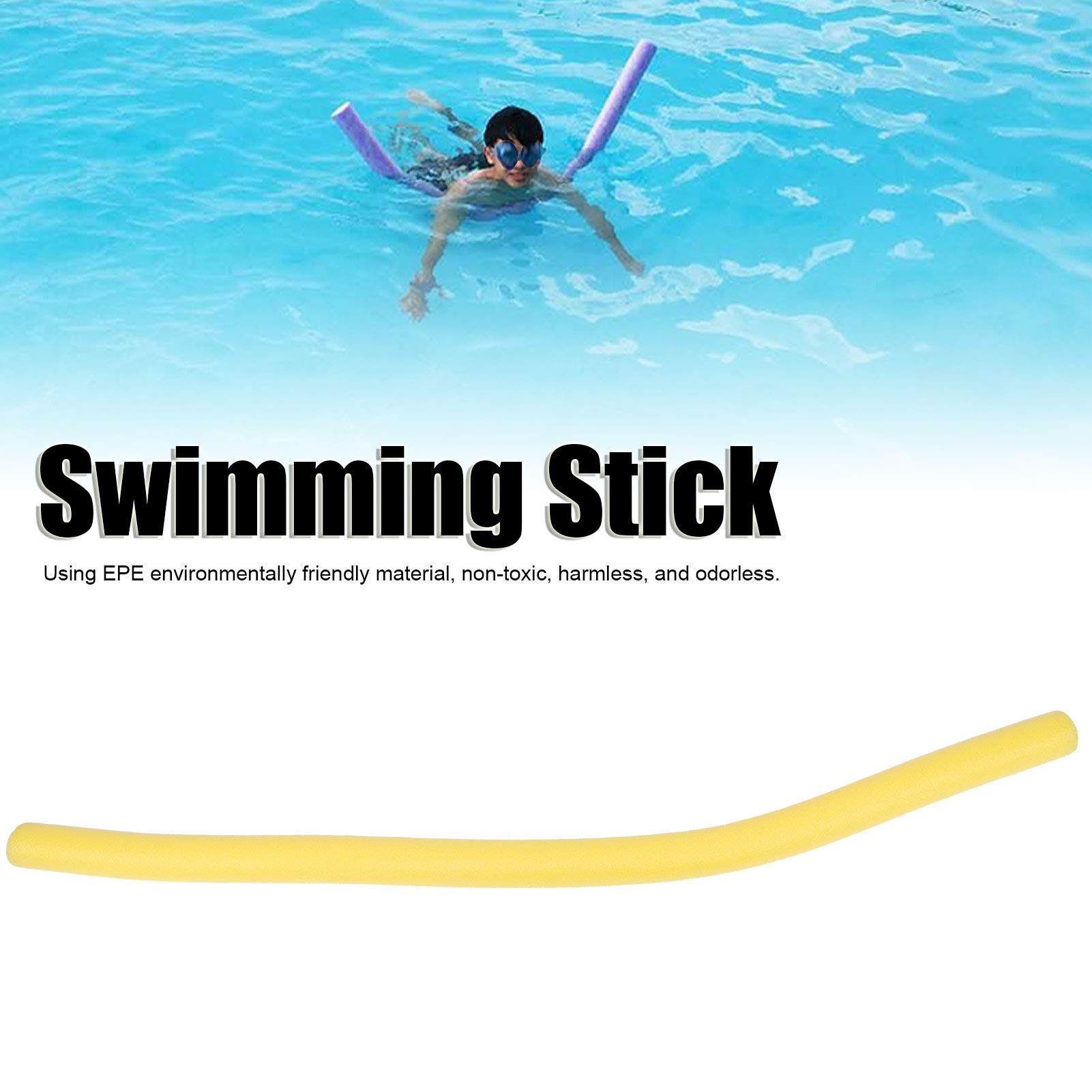 flexman Pool Noodles, Water Floating Waterproof Foam Swim Noodles, Multi Function Swimming Pool Noodle for Blindfolded Games, Water Supplies (Yellow)