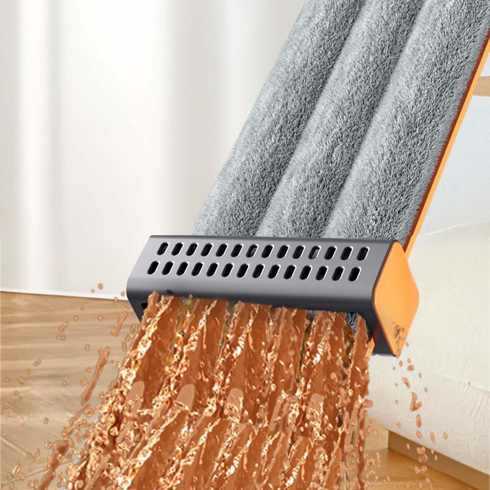 Fregona Microfibra con Mopa Fregona, Mopa para Limpieza De Suelos En Casa, Paño Lavable Reutilizable, Limpiador De Suelos Absorbente con Mango Regulable para Cocina Baño Y Superficies