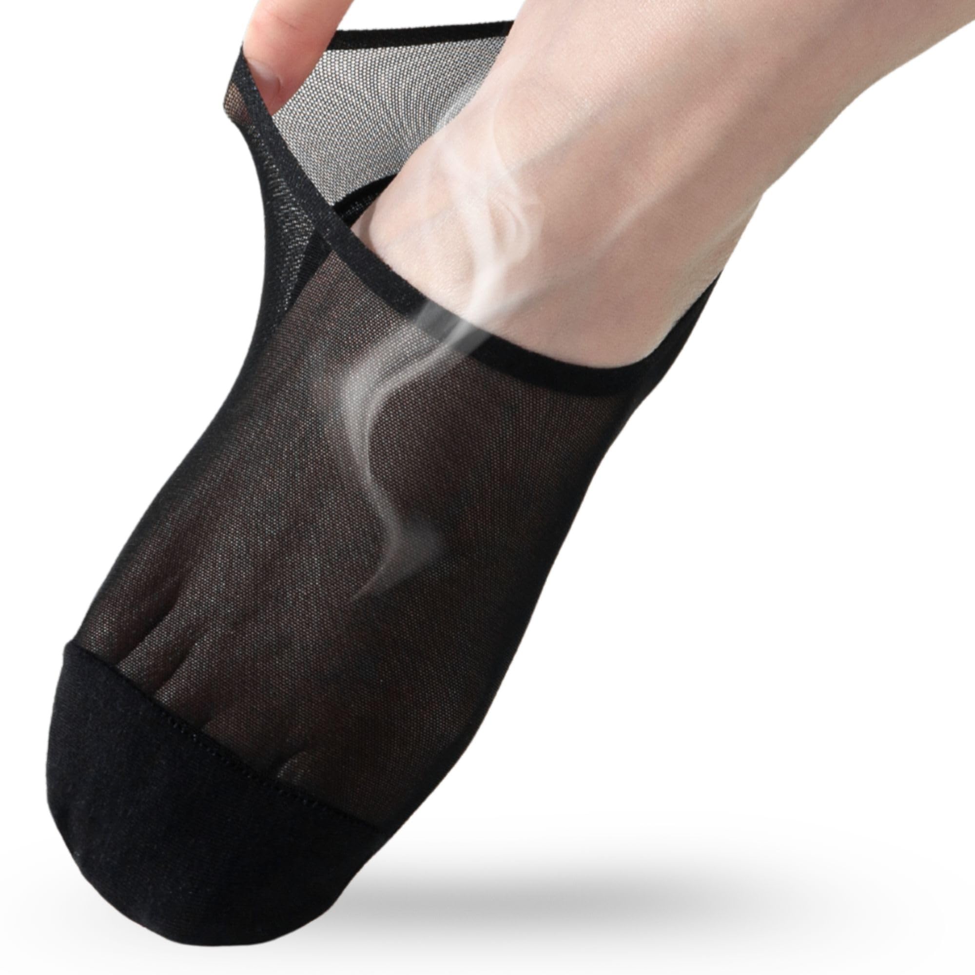 Photo 1 of Soxbang Ultra Thin Liner Socks Seamless 5-11.5US,No Show Socks for Women Lightweight Flat Boat Line Cotton Footies-3Black(3Packs)