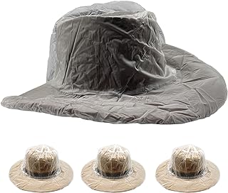 Pack of 4 Cowboy Hat Rain Cover Plastic Hat Cover Hat Protectors Men's Rain Hat Cowboy Hat Covers for Storage