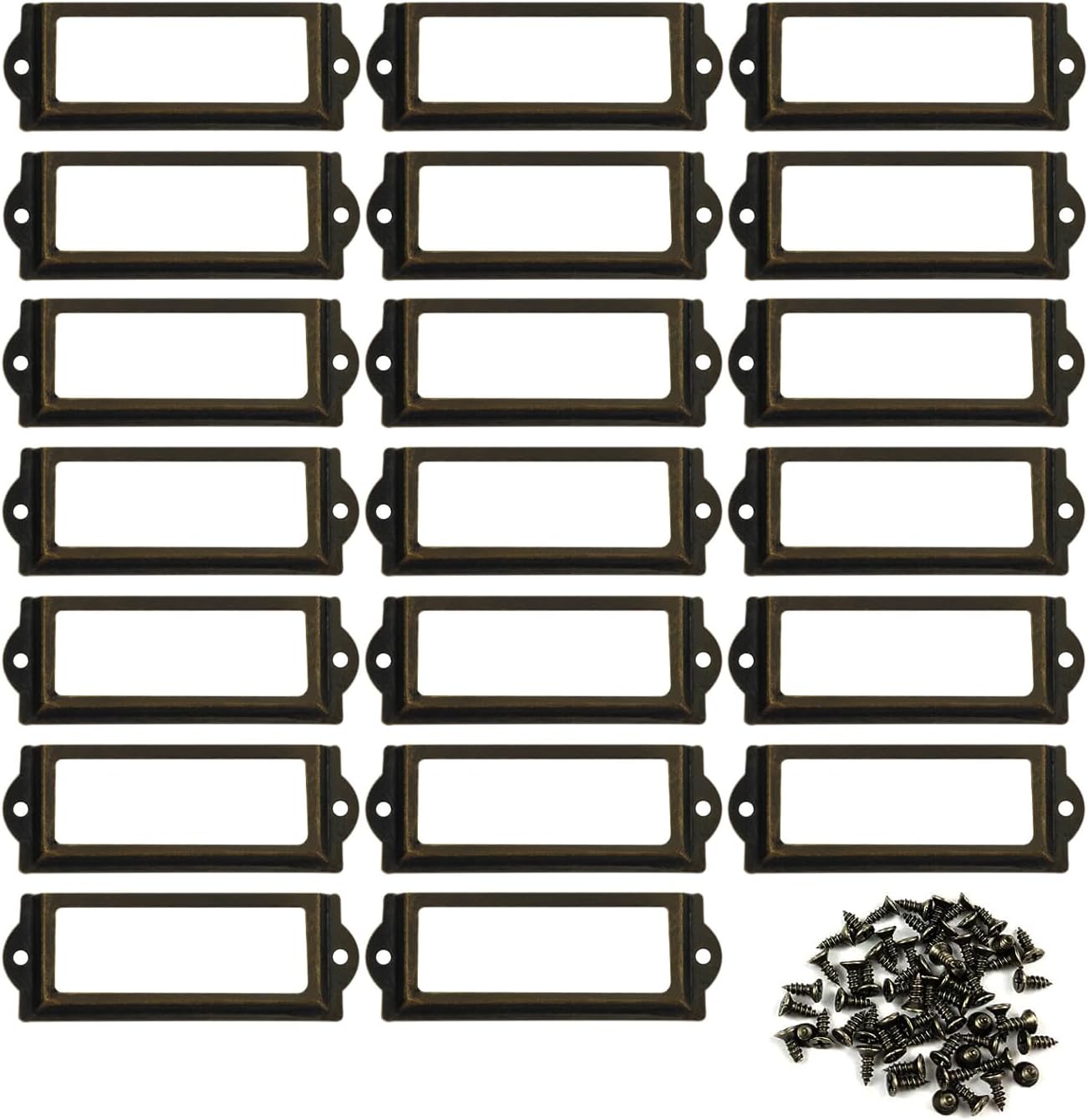 SQXBK 20PCS Name Card Holder Chest of Drawer Label Holder