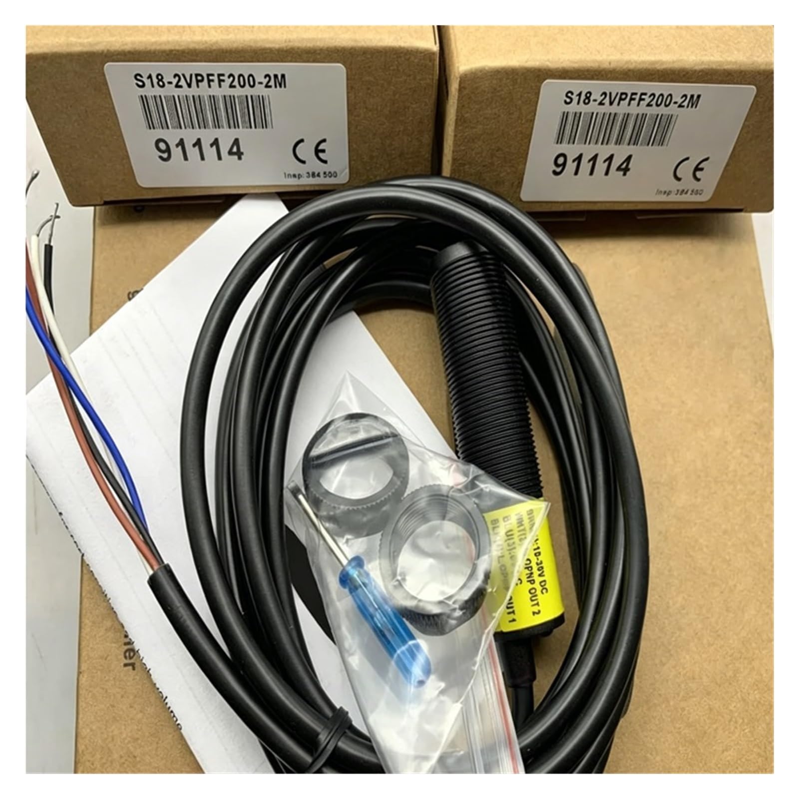 CLEUFWKO 1pcs S18-2VPRS-Q8/2VNRS-Q8 S18SP6LV Photoelectric sensor(S18-2VPRS-Q8)