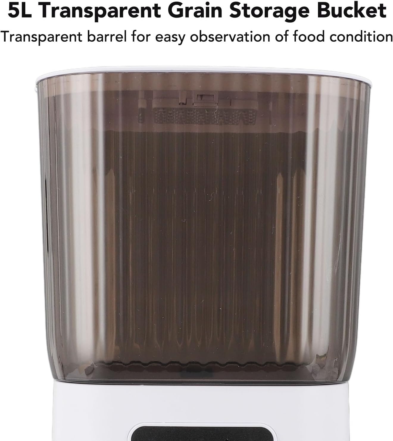 Automatic Pet Feeder 5L Capacity, Disassemble Cat Dog Feeders with APP Remote Portion Control, 2 Layer Compartment Food Bowl, Timed Cat Food Dispenser for Cat Dog (Single Bowl