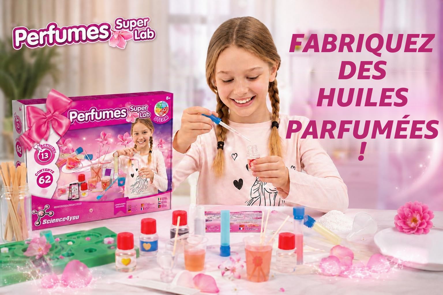 Science4you Super Laboratoire de Parfum pour Enfants +8 Ans - Kits Éducatifs de Sciences avec 13 Experiences