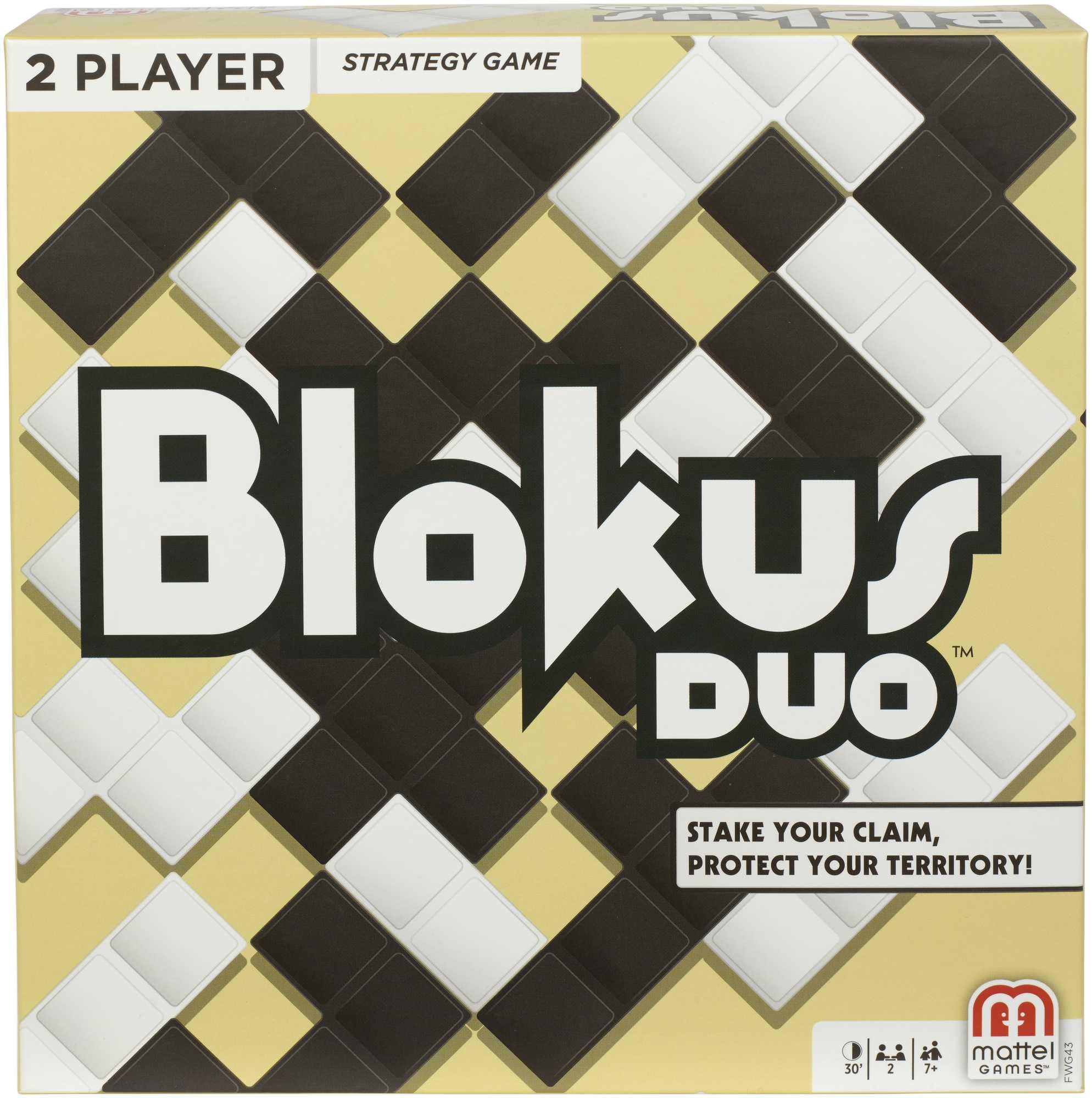 Mattel Games Blokus Duo, Strategiespiel ab 7 Jahren, 2 Spieler | Deine Spielsteine dürfen sich nur an den Ecken berühren. Klassisches Strategiespiel für 2, 42 Steine in zwei Farben, FWG43