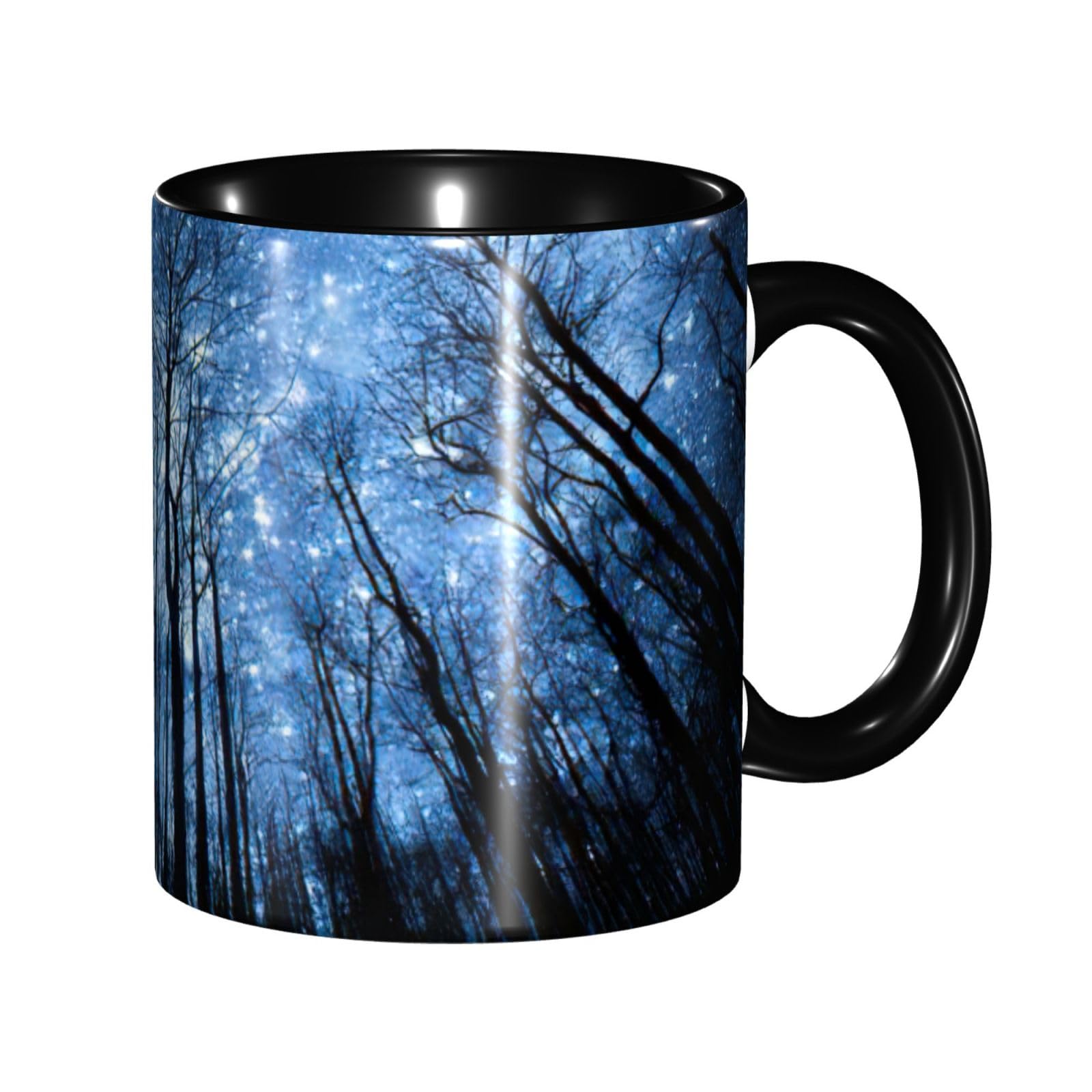 Tasse en poterie imprimé ciel étoilé 325ml tasse café céramique femme
