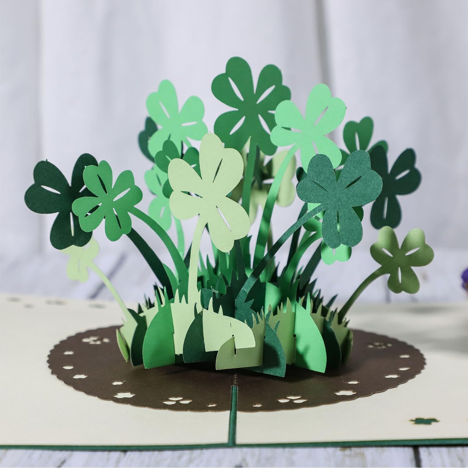 Koboko Kartka pop-up szczęścia, 3D kartka urodzinowa, Życzę powodzenia, Szybki powrót do zdrowia, 13 x 18 cm Ręcznie robiona 3D kartka get well soon, kartka okolicznościowa na Nowy Rok, urodziny