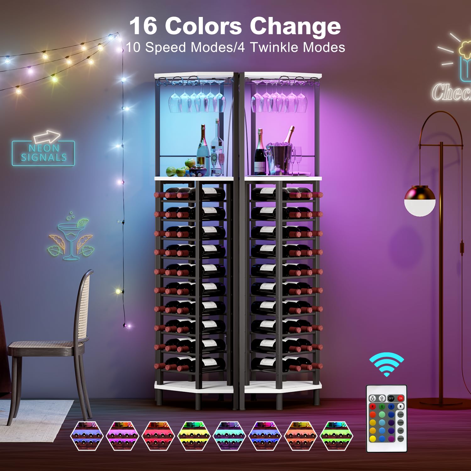 Snapklik.com : Homeiju Corner Wine Rack