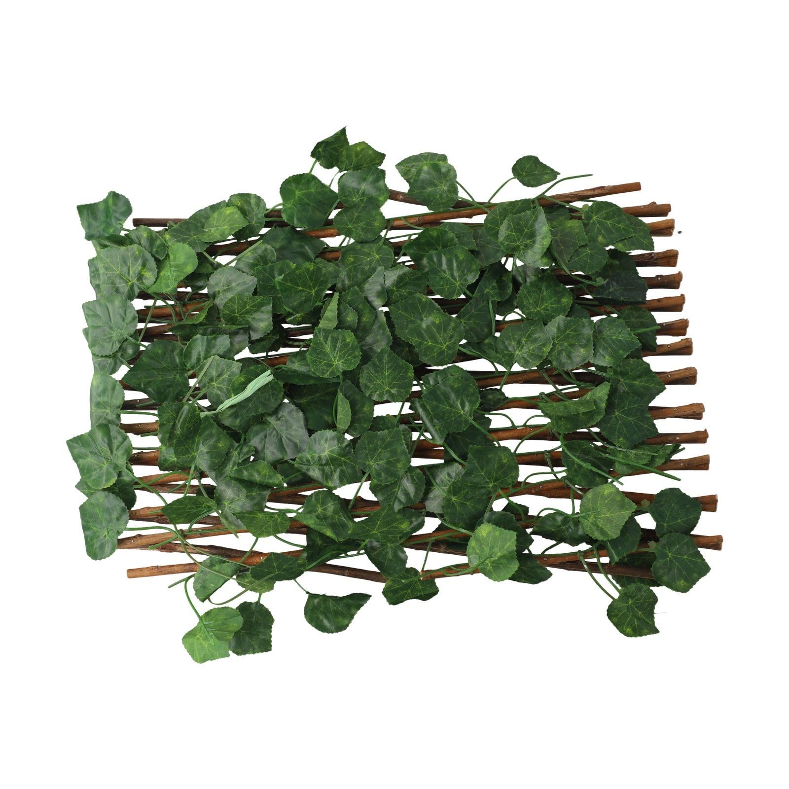 Gettimore Knstlicher Efeu Sichtschutz fr Garten, erweiterbarer Rankzaun  mit realistischen Blttern, grn, 40 cm Hhe (auf 180 cm Breite gedehnt) :  ...