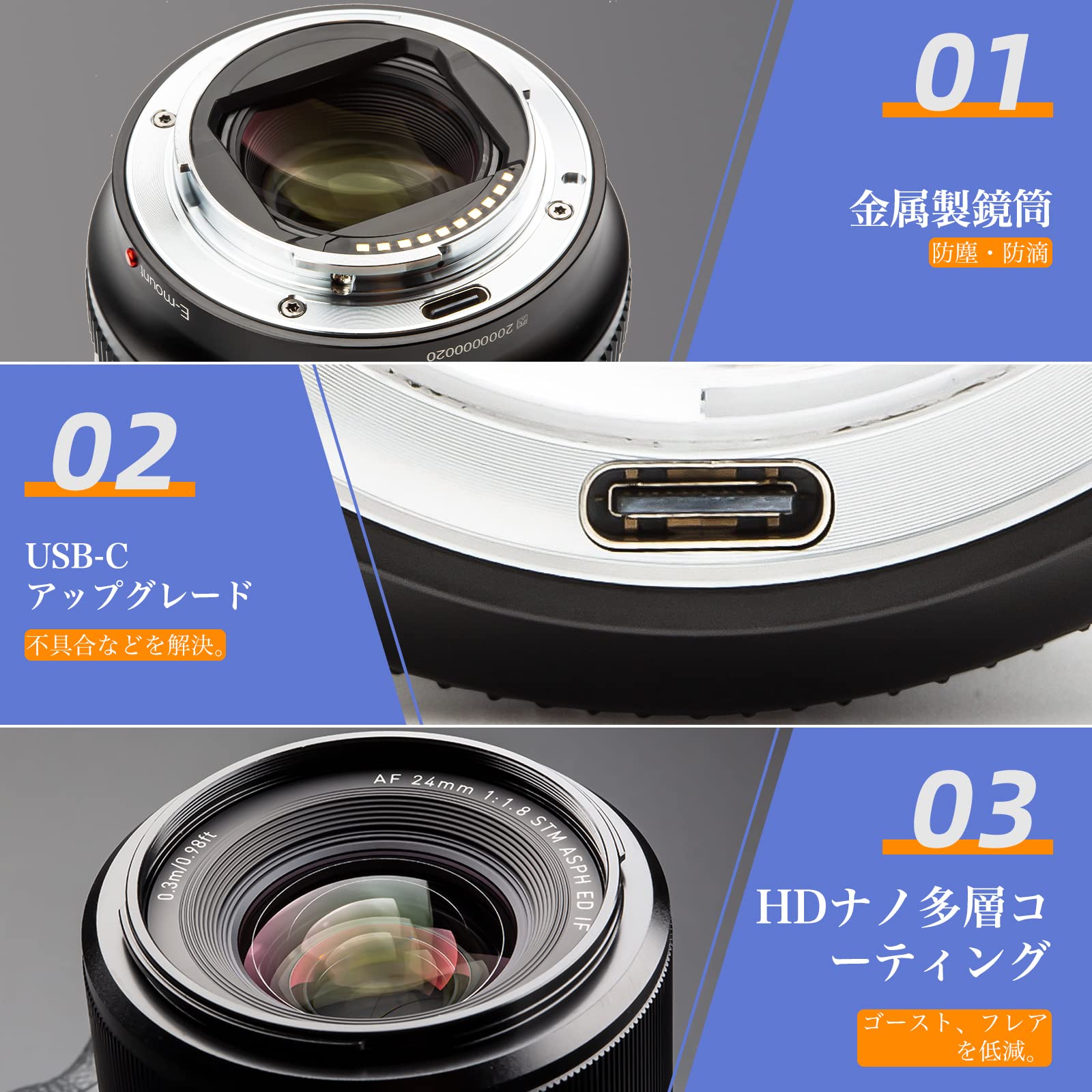 Amazon.co.jp: VILTROX FE 24mm F1.8 STM AF Sony Eマウント