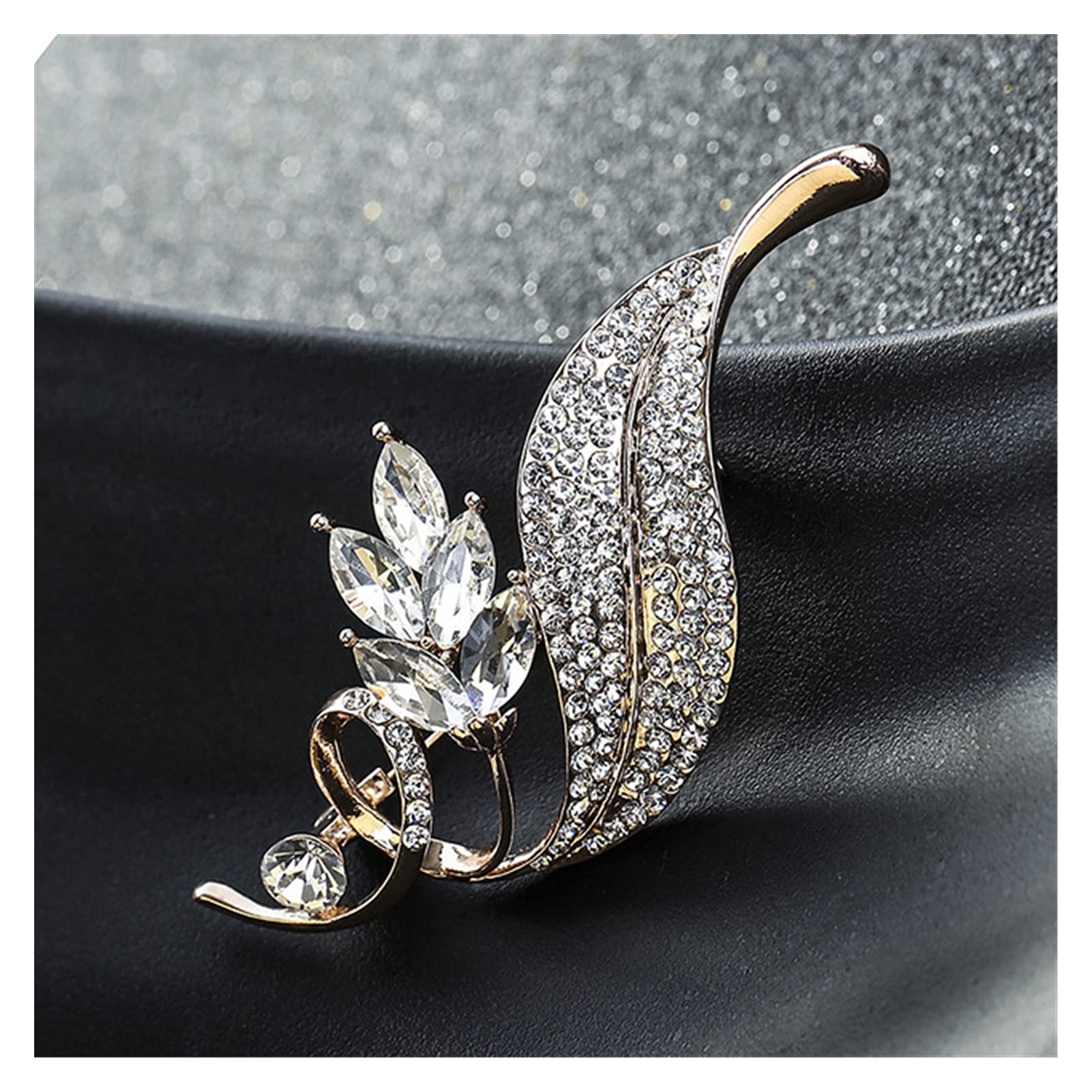 WXKAGF Spilla Femminile Blu Bianca con zirconi Spille per Gioielli in Oro Color Argento per Le Donne Accessori per Cappotti con Spille a Fiori Carini