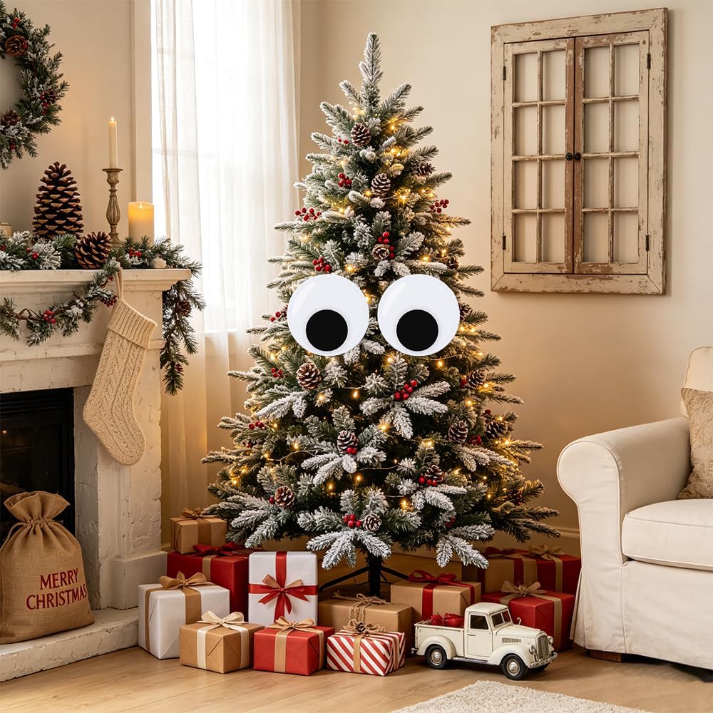 8 Pcs Googly Eyes with Self Adhesive Giant Googly Wiggle Eyes for DIY Craft