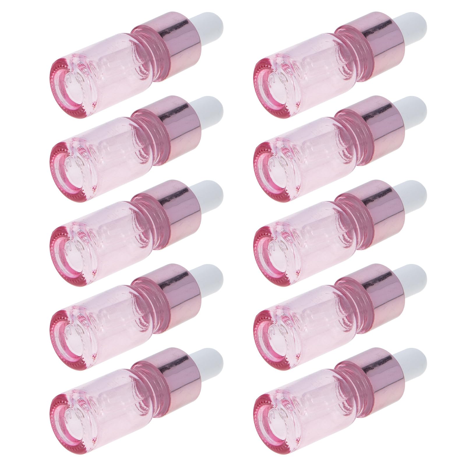 35 Stück 5ml Glas Tropfflaschen mit Roségold Pipette Nachfüllbare Kosmetikfläschchen für Parfüm und Ätherische Öle Reise für Flüssigkeitsbehälter