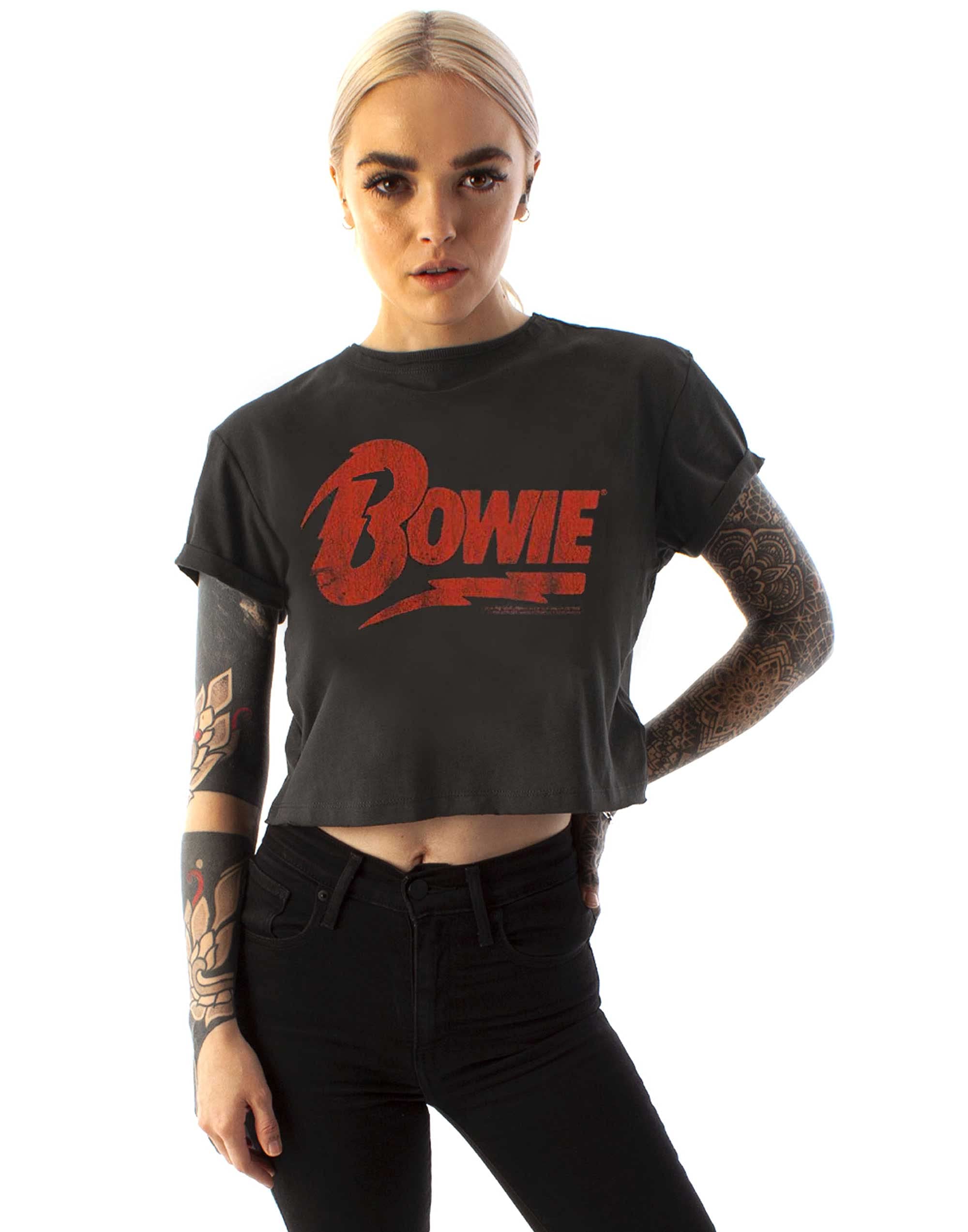 Abito Camicia Oversize David Bowie 'Rebel Rebel' – Maglietta Lunga Per Donna, 100% Cotone, Merch Ufficiale Per Concerti E Festival