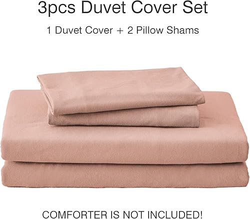 Miniatura 7 de PURE ERA Juego de funda de edredón de punto de jersey, 100% algodón, súper suave y cómodo, juego de ropa de cama de 3 piezas con cierre de