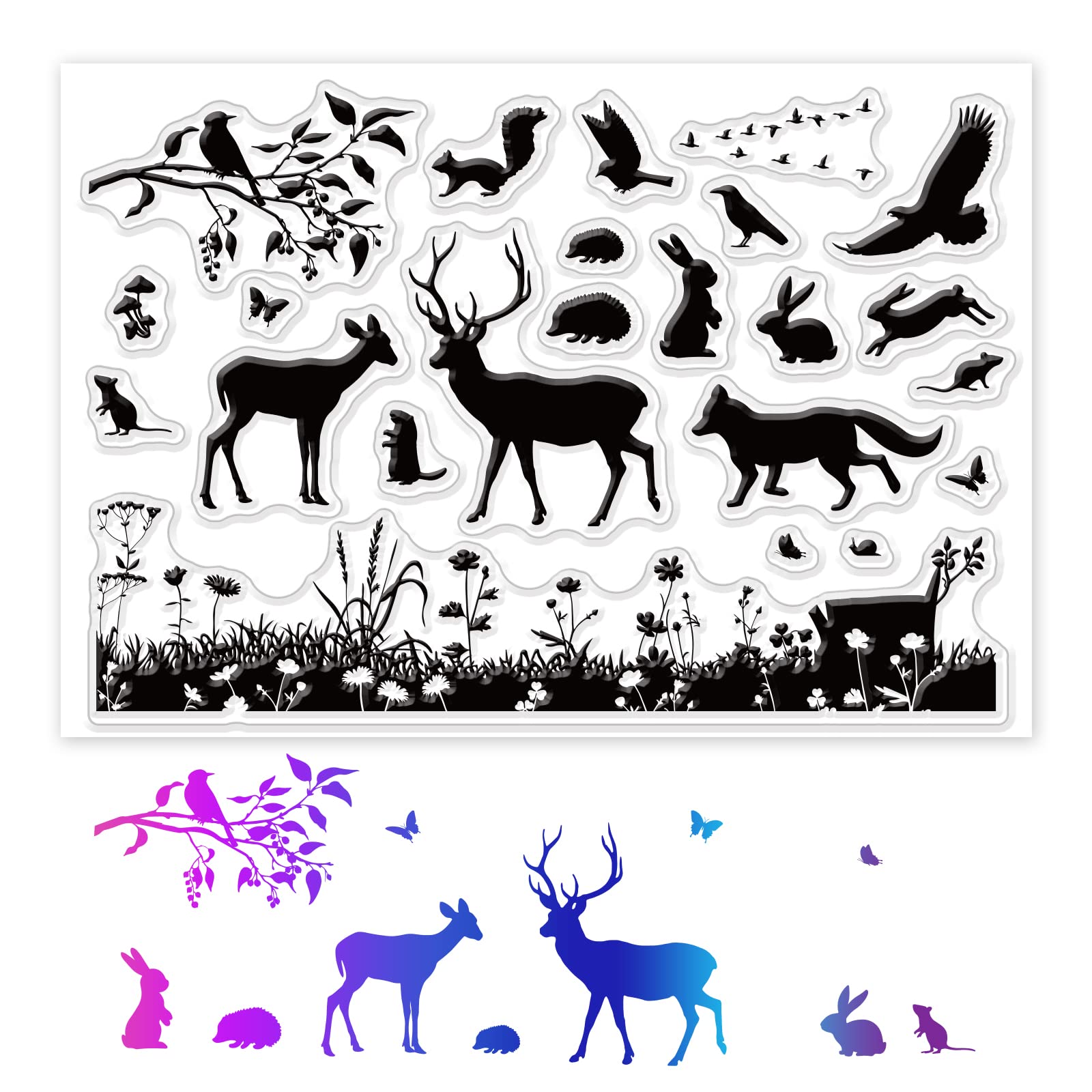 Amazon.com: GLOBLELAND Animals and Grassland Silicone Clear Stamps Deer  Rabbit Wolf Eagle Transparent Stamps for Birthday Valentine's Day Cards  Making DIY Scrapbooking Photo Album Decoration Paper Craft : Arts, Crafts &  Sewing