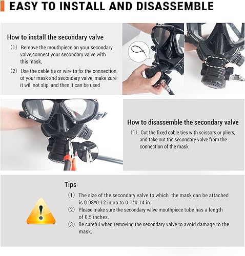 Miniatura 4 de SMACO - Mini tanque de buceo de 1 litro, proporciona un cilindro de buceo de respiración de 15 a 20 minutos para buceo en aguas poco profundas (no