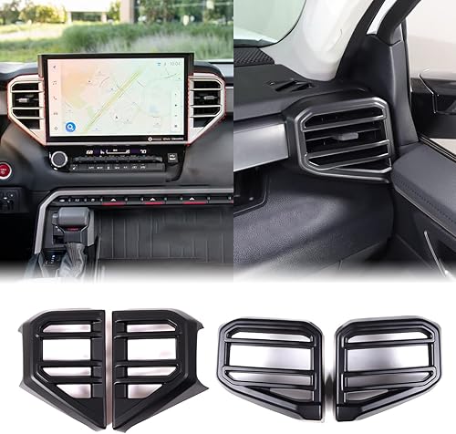 Vista 136 de Cubierta de salida de aire lateral para consola central de automóvil, compatible con Toyota Tundra 2022+ Sequoia 2023+ cubierta de panel de aire
