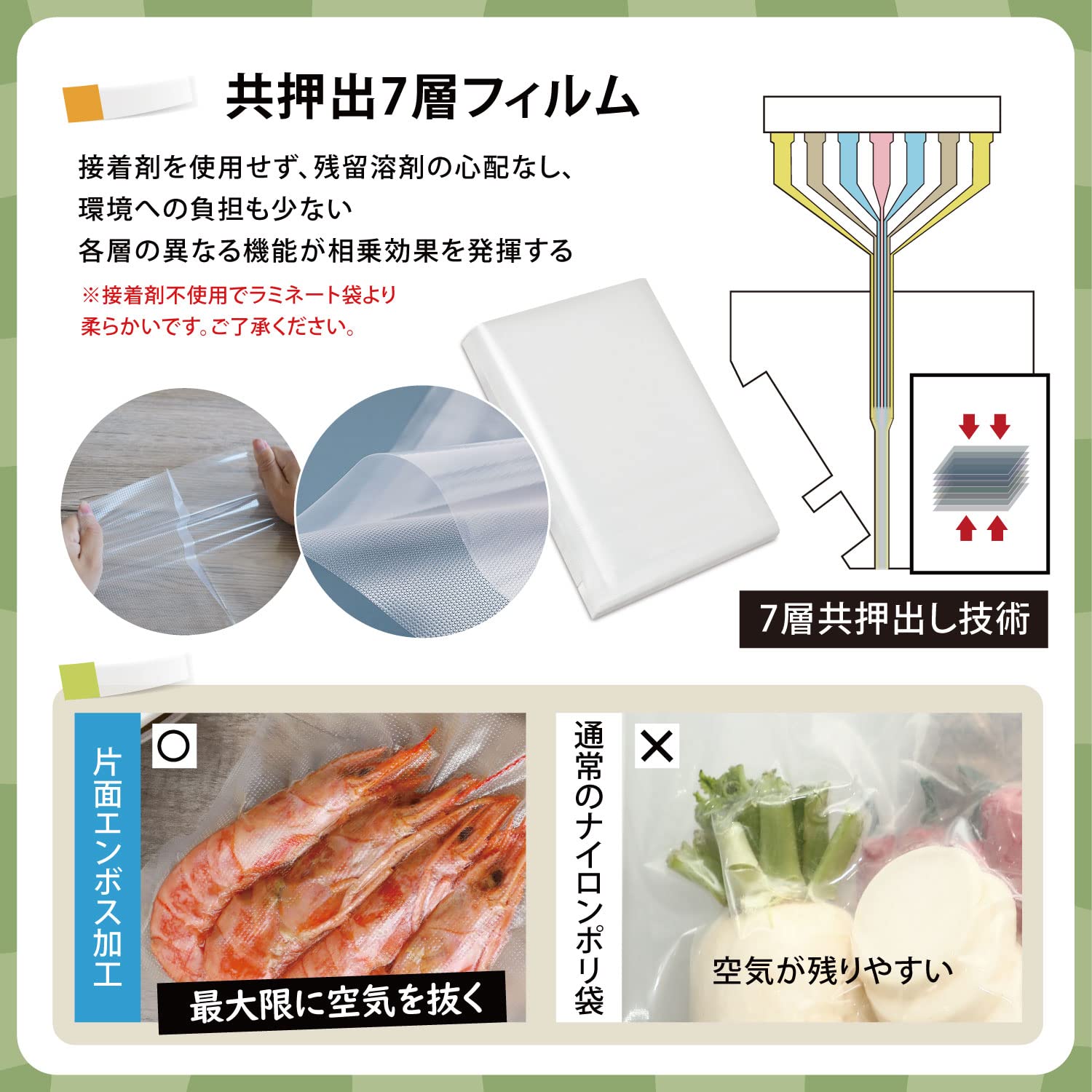 Amazon.co.jp: Deefre 真空パック 袋 15x20 50枚+20x30cm 50枚 真空