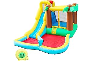 Inflatable Bounce House with Waterslide for Kids