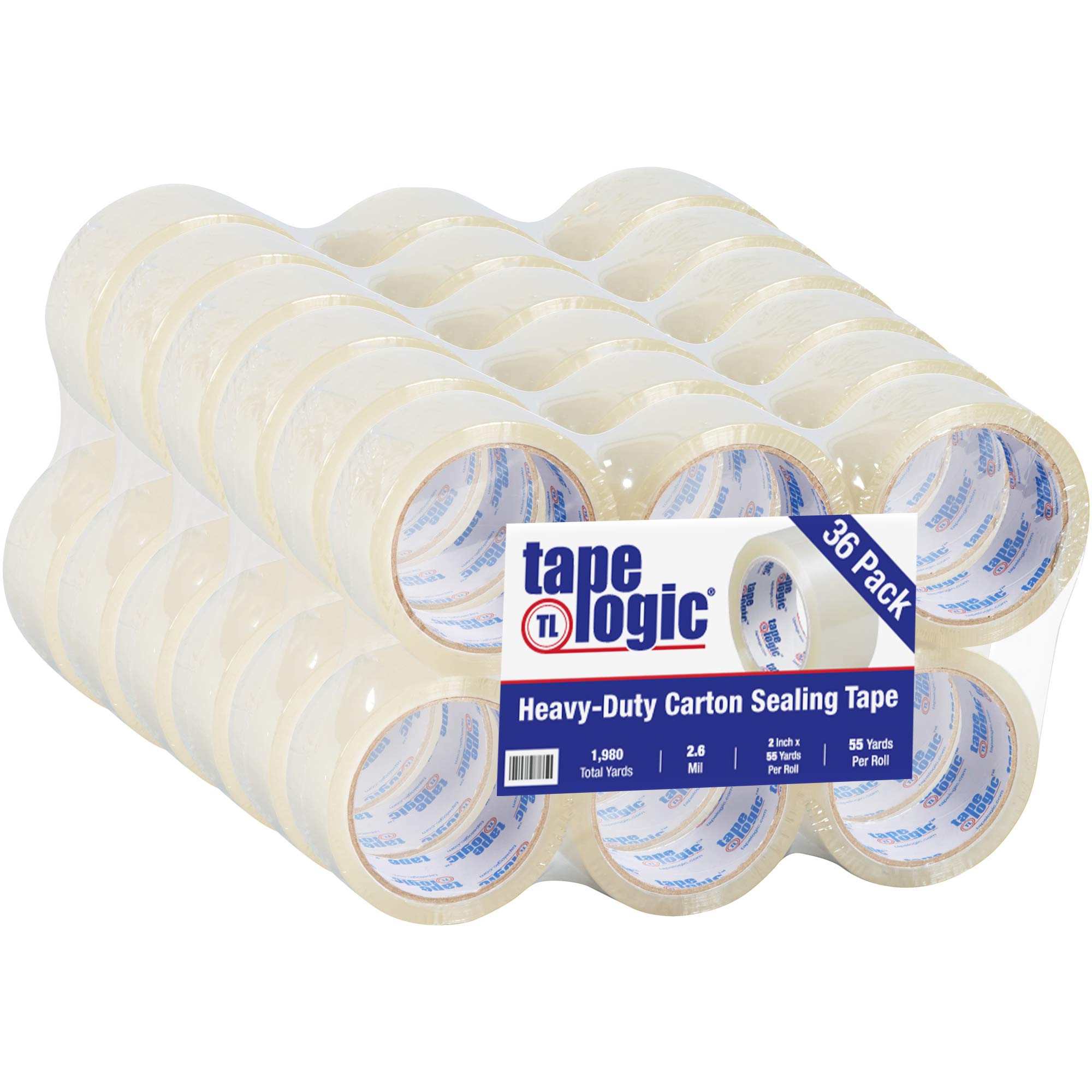 Aviditi cinta Logic t901291 # 291 Industrial cinta, 2,6 Mil, 2 "x 55 yds., transparente (Pack de 36)