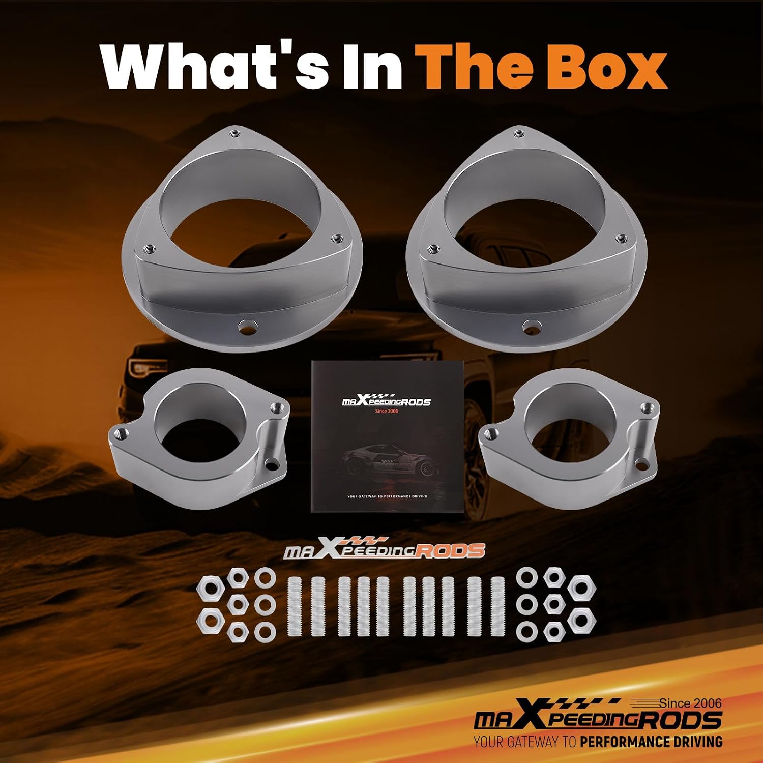 maXpeedingrods 3" Front & Rear Lift Kit for Subaru Outback/Legacy 2000-2004, for Subaru Baja 2003-2006, Aluminum Strut Spacers Kit