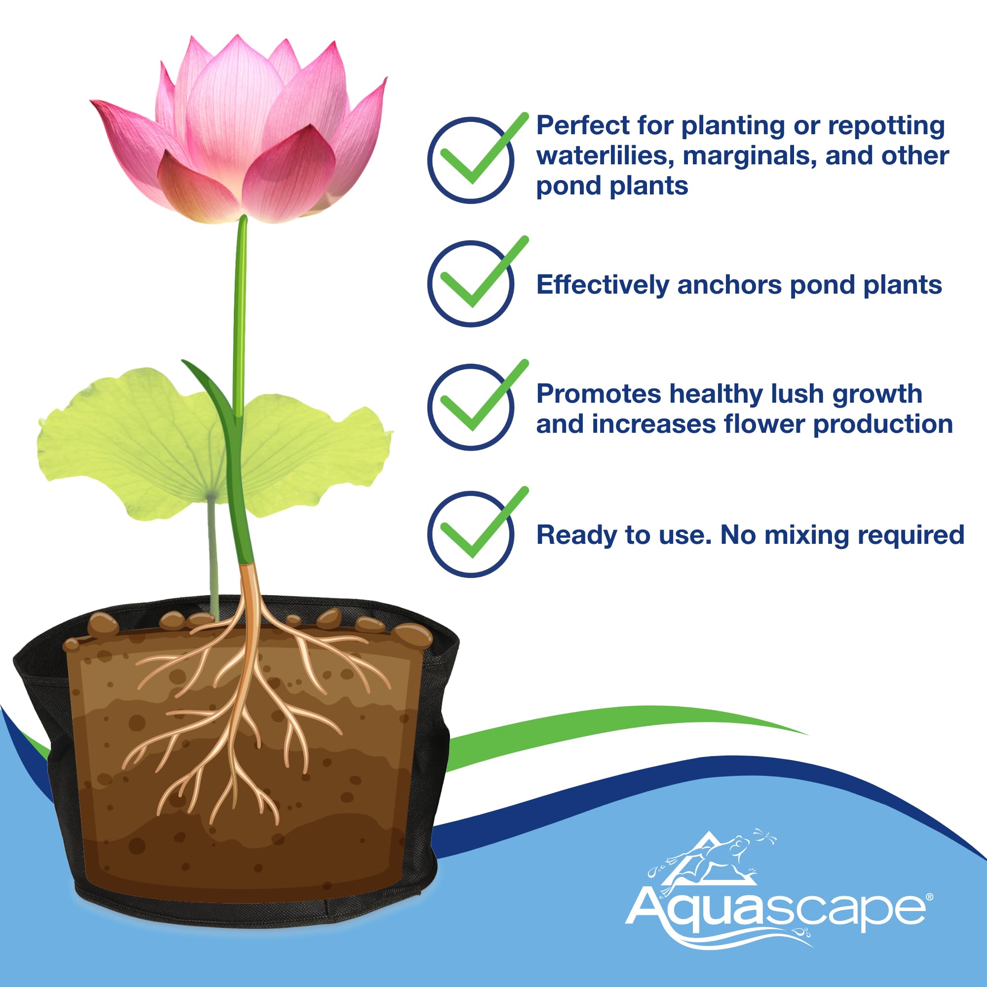 Aquascape Terreno Acquatico Ricco di nutrienti per Giardini Acquatici, Supporta Una Forte Crescita delle Radici, 1000 cm cubi, 89003