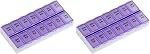 Ezy Dose Hebdomadaire7-Day) AM/PM Organisateur de pilules, Médicament cas, Violet , Boîte quotidienne de vitamines & Planificateur de complément, Lycées, 2 Pill Holder compact, portable, fois par jour & Voyages-Amis, sans BPA