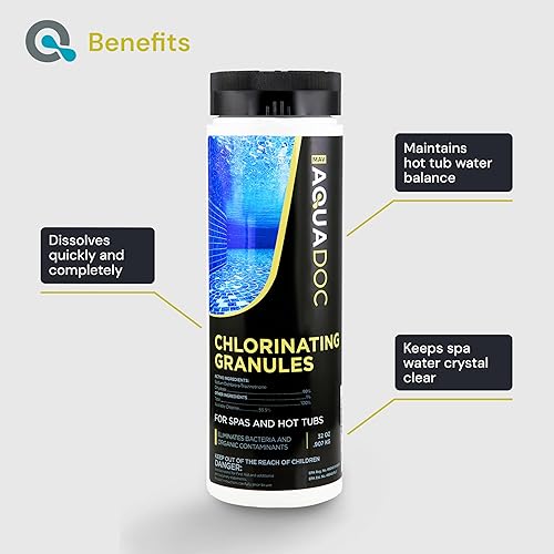 Miniatura 3 de Cloro de spa para desinfectante de bañera de hidromasaje, 2 libras, gránulos de cloro para bañera de hidromasaje de disolución rápida, productos