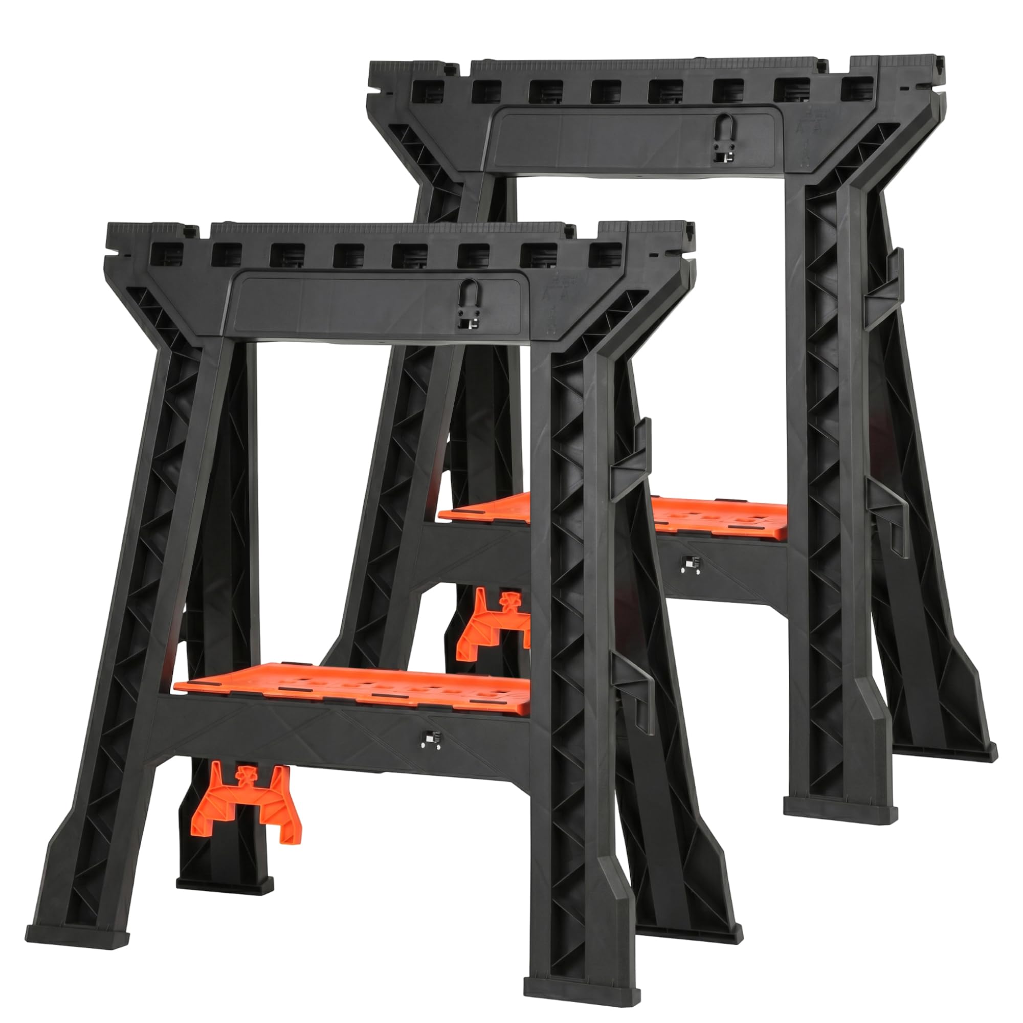 ZYJOYY Saw Horses 2 Pack Folding Heavy Duty (1000lbs/pair with Sawbucks)