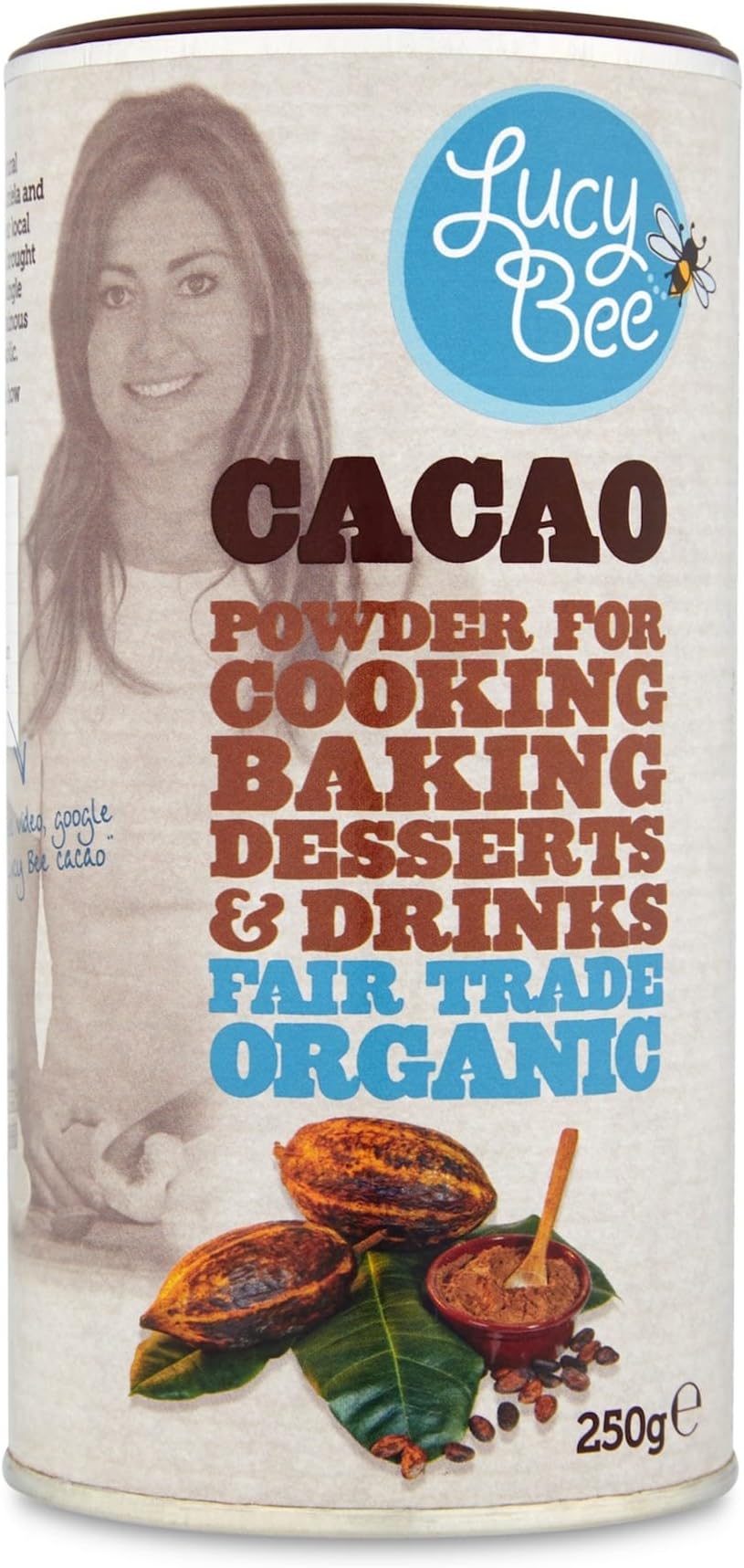 Lucy Bee 83384 Fair Trade Organic Cacao Powder 250 g