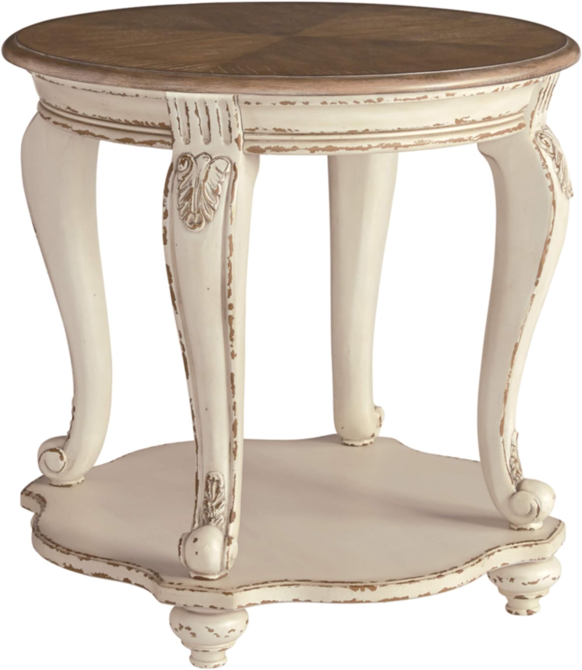 Versailles Antique Platinum & Clear Glass End Table main image 1