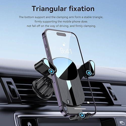 Miniatura 7 de Soporte de teléfono para automóvil, soporte de teléfono para parabrisas de automóvil, ventilación de aire, universal, manos libres, soporte para