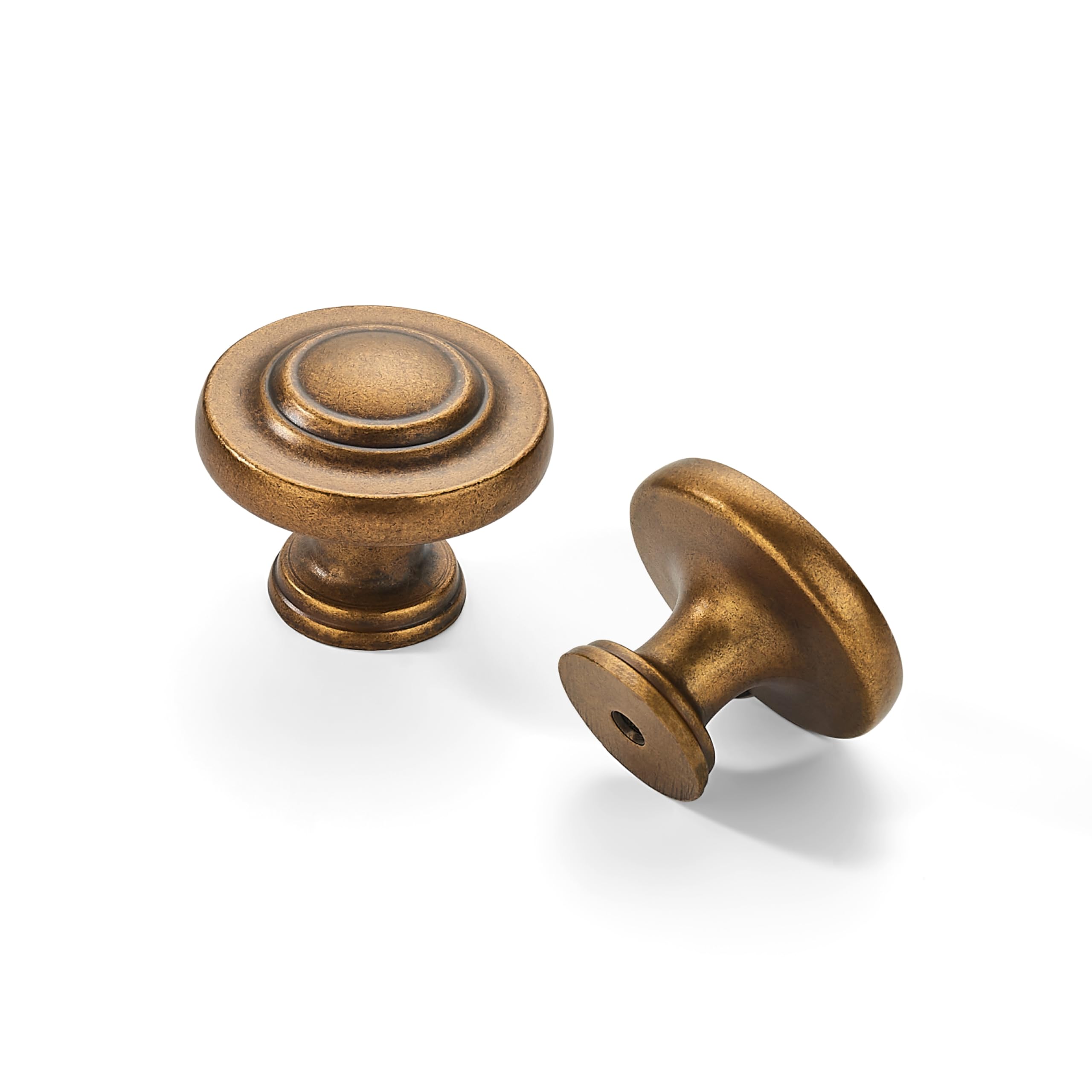 antique brass 1-3-4-inch-diameter-knob cabinet knobs product photo