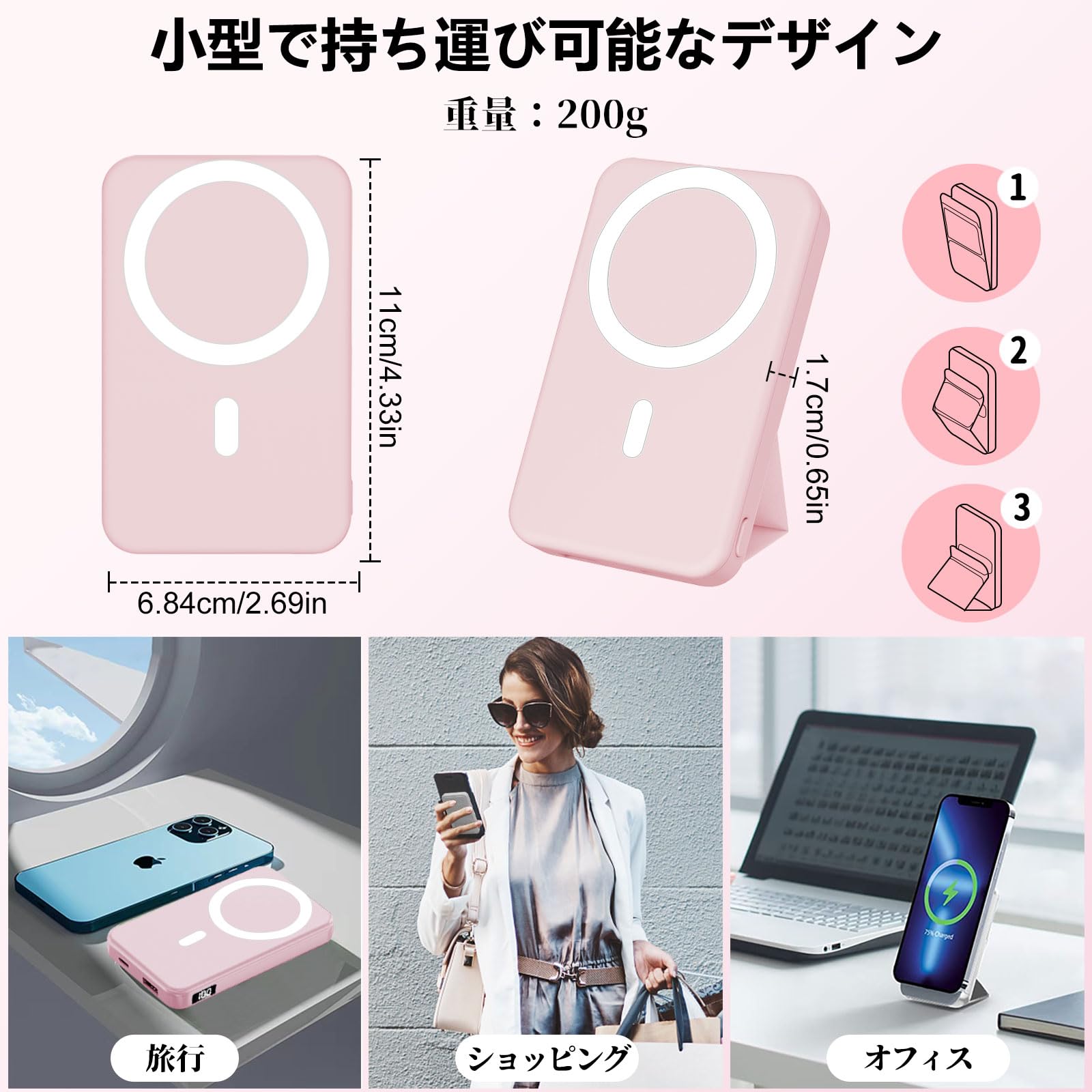 Amazon | LUCKYDUO モバイルバッテリー 10000mAh 大容量 急速充電 