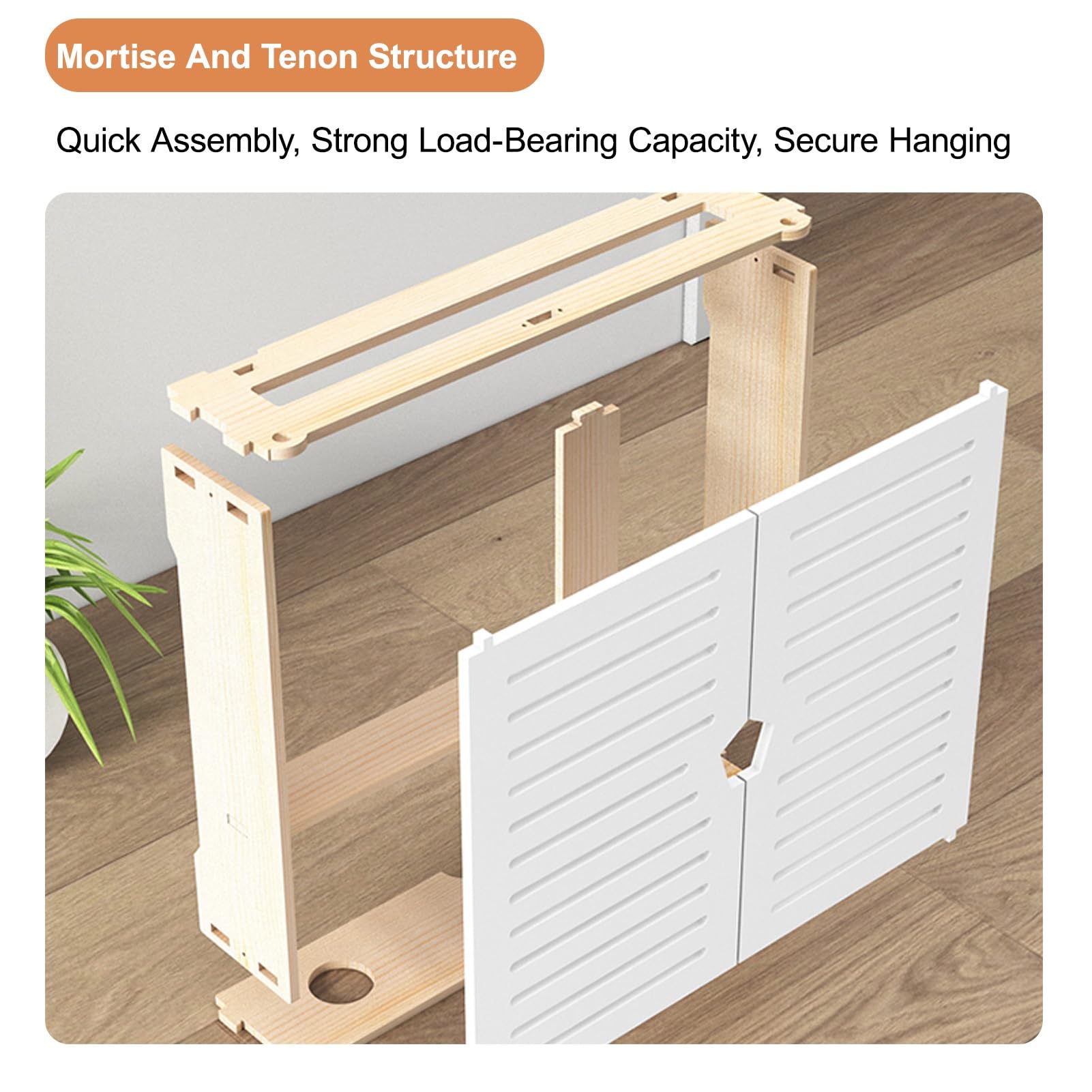 Wifi Box Hider, armadietto portaoggetti per router, organizer multimediale con design elegante e gestione dei cavi per soggiorno e ufficio