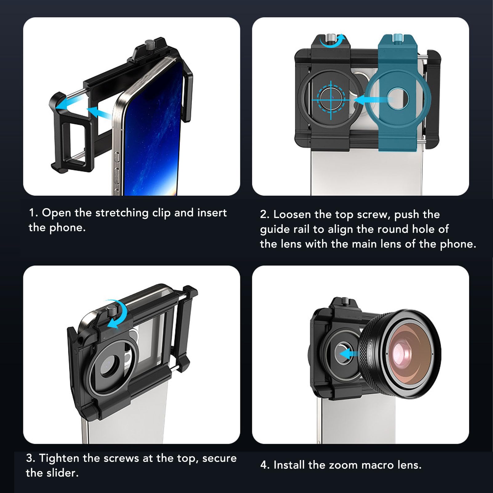 LENTRE CAMERA PELLE, LENS Macro 20X con Clip per Lenti Universali, Obiettivo Macro di Fotografia HD Adatto per IOS Android