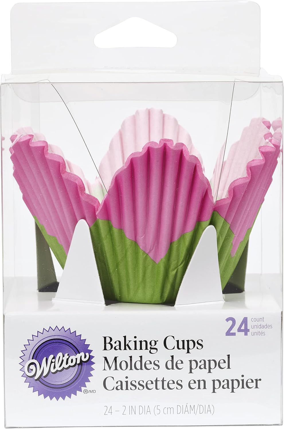 Wilton Standard Cupcake Liner Baking Cups, 24 Count, Pink Petal