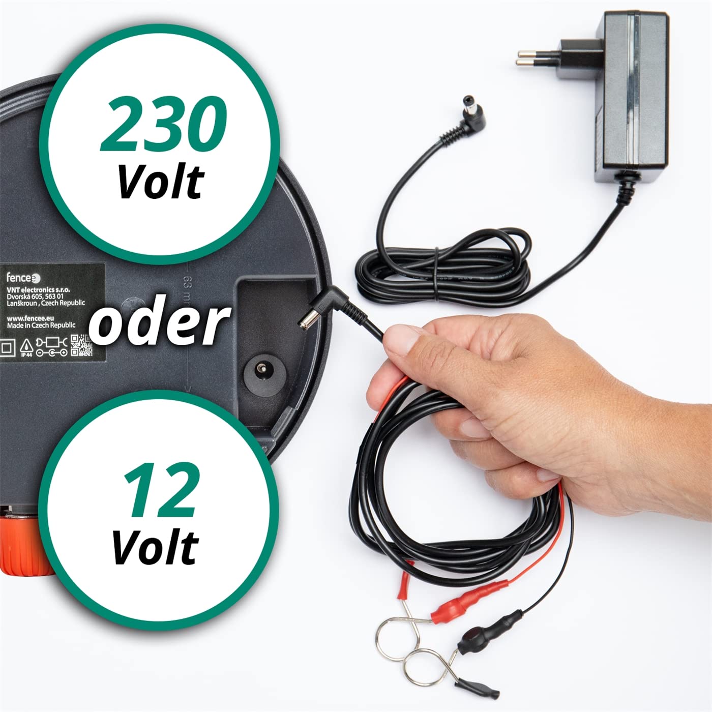 VOSS.PET fenci MD06 Weidezaungerät 12V 230V, Haus, Hof, Pferde, Hunde, Hühner, Wildtiere, Elektrozaungerät, Elektrozaun, Weidezaun