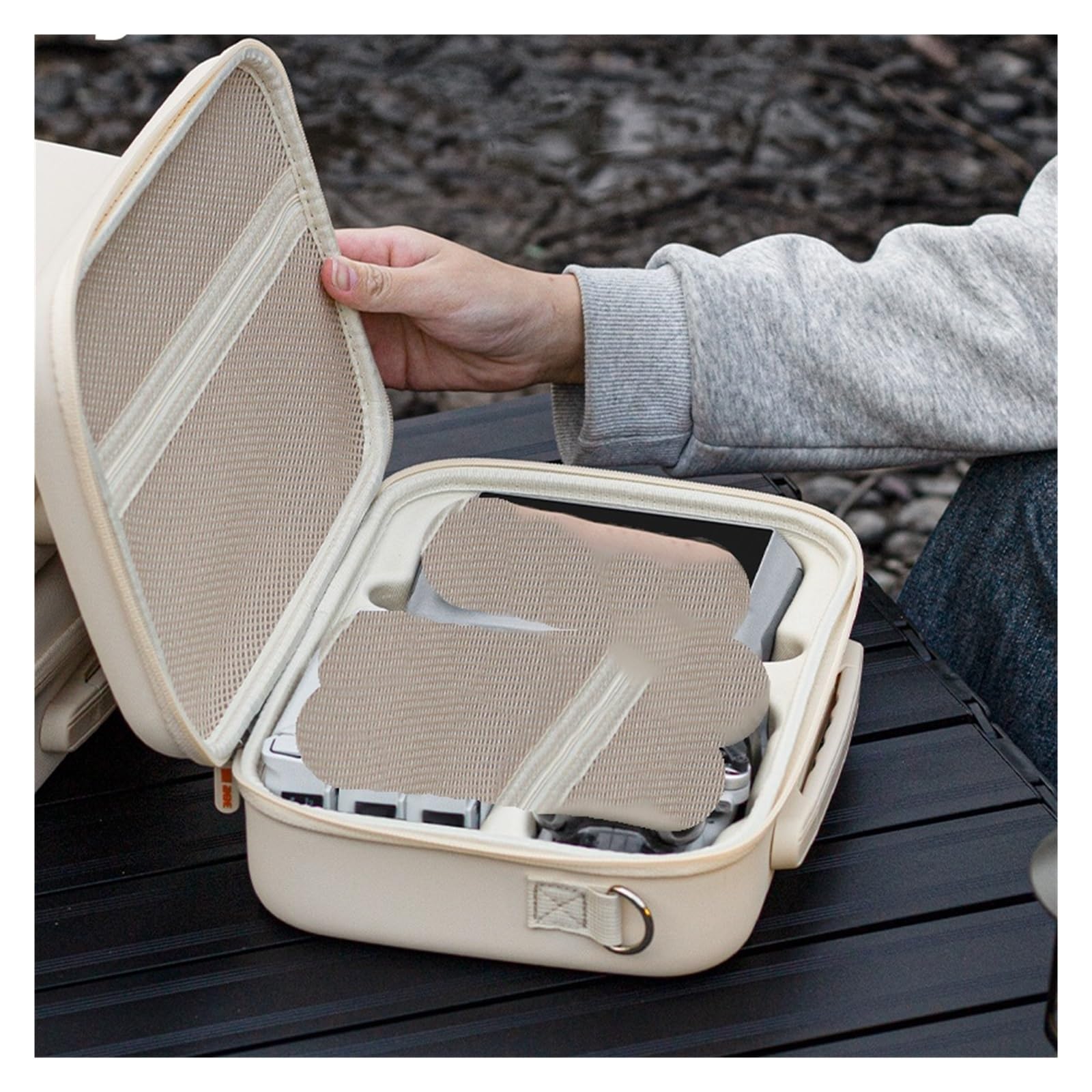 Custodia rigida for drone, custodia in pelle | Borsa resistente agli schizzi for aerei e piccoli accessori(Gray Bag(No Drone))