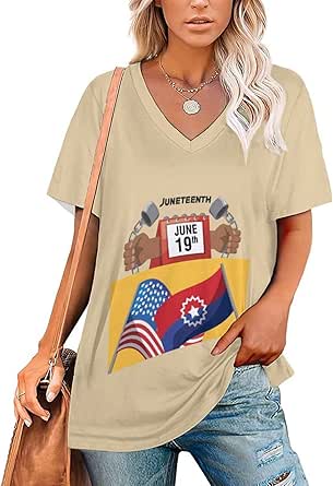 V-Neck Juneteenth 1865 Pocket Short-Sleeved Maxi Dress